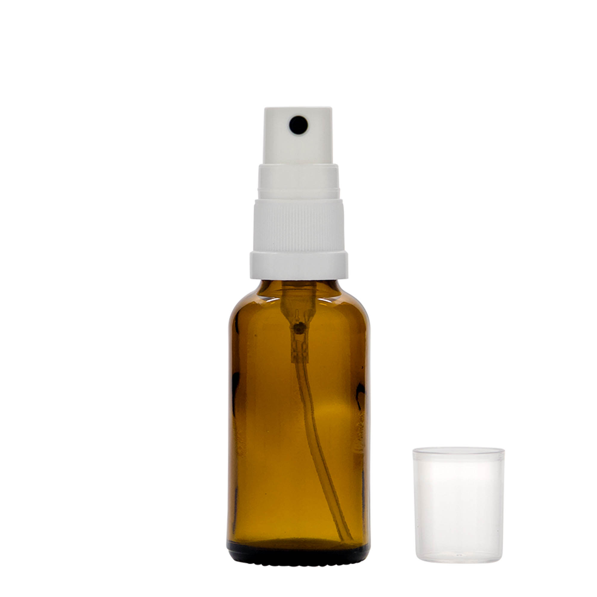 30 ml suihkepullo lääke, lasia, ruskea, suuaukko: DIN 18