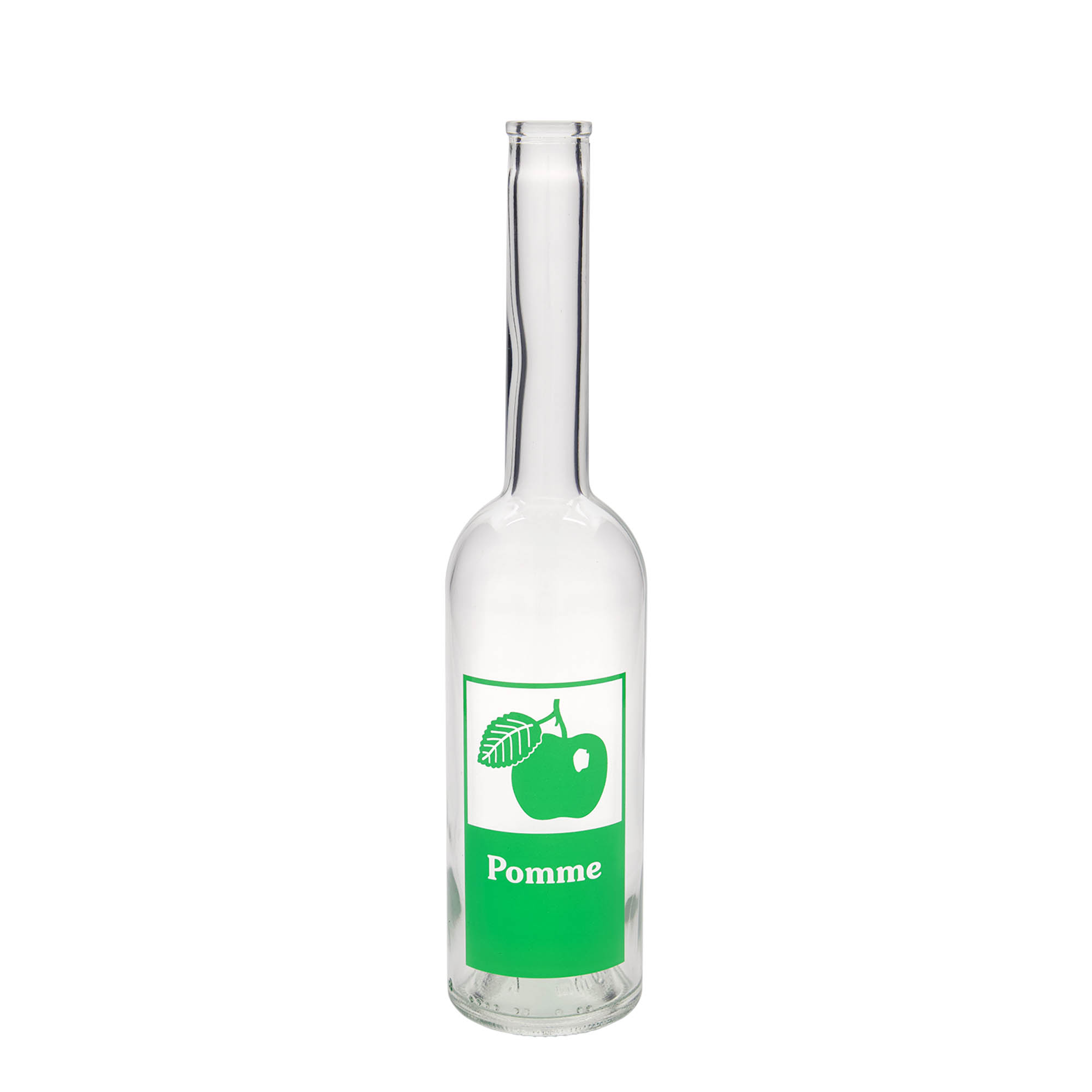 500 ml lasipullo 'Opera', kuvio: Omena, suuaukko: korkki