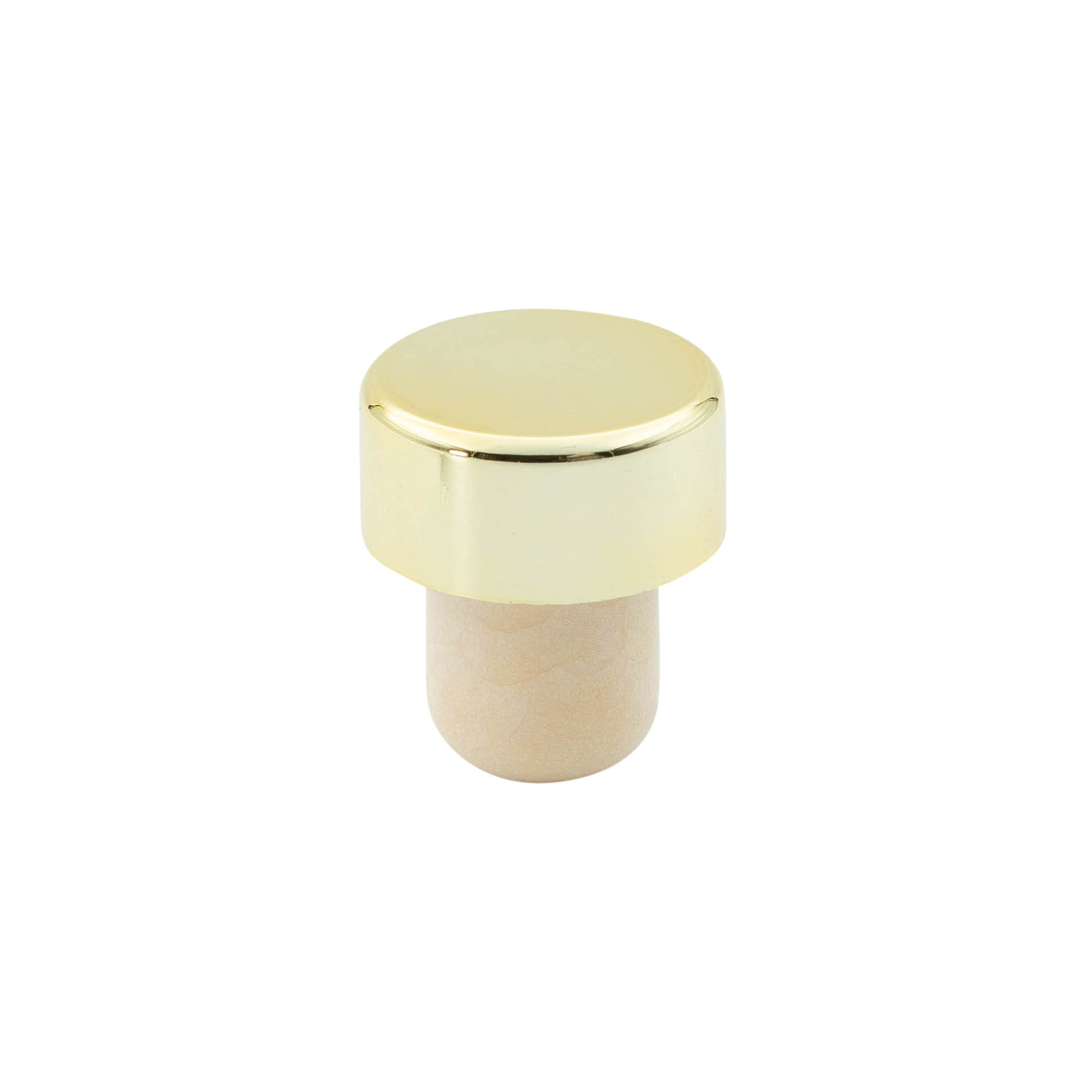 Kahvakorkki 19 mm, muovia, kulta, suuaukolle: korkki Kahvakorkki 19 mm, muovia, kulta, suuaukolle: korkki