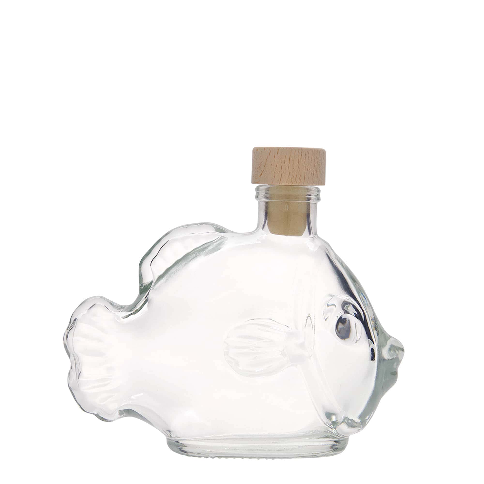 200 ml lasipullo 'Kala', suu: korkki