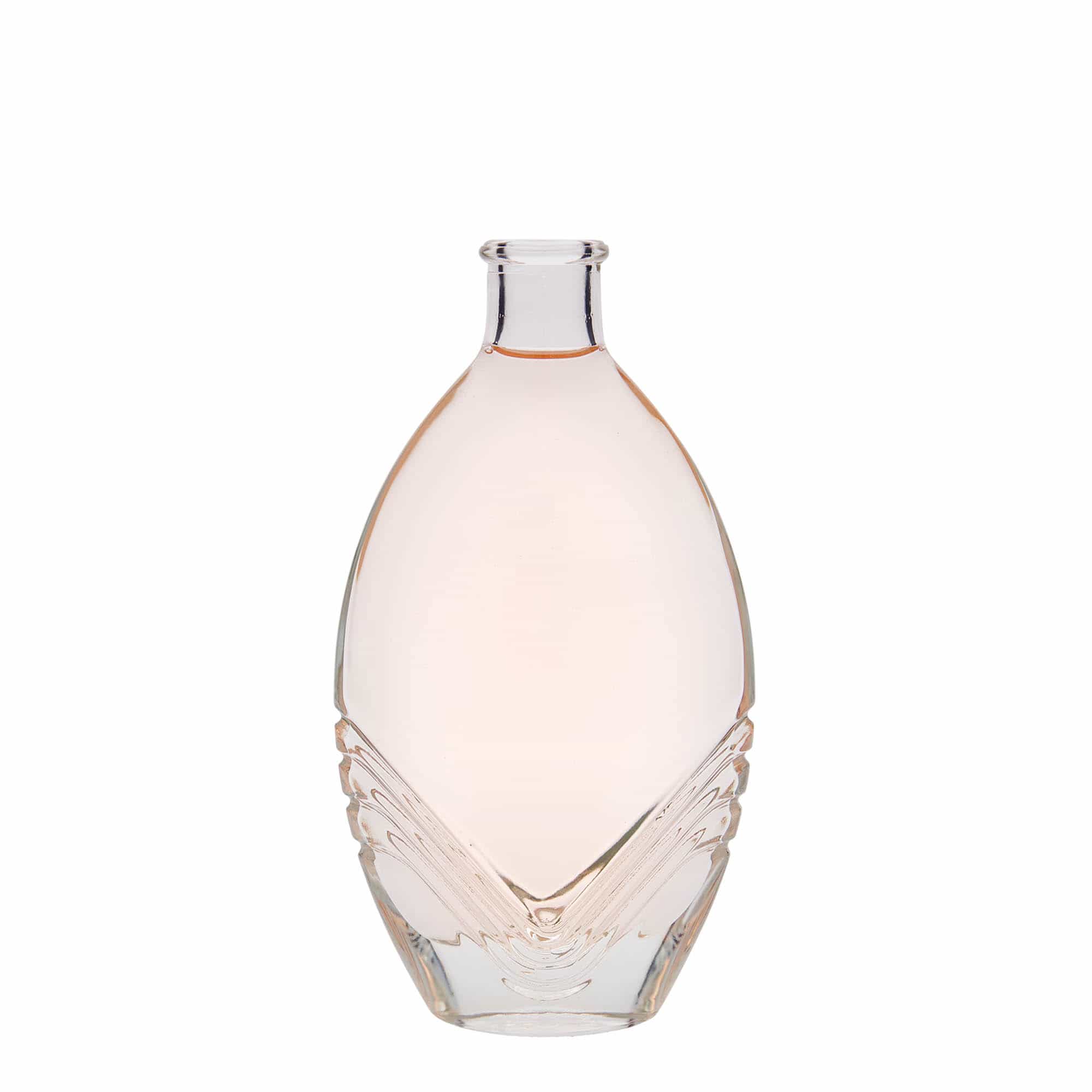 200 ml lasipullo 'Florence', soikea, suu: korkki