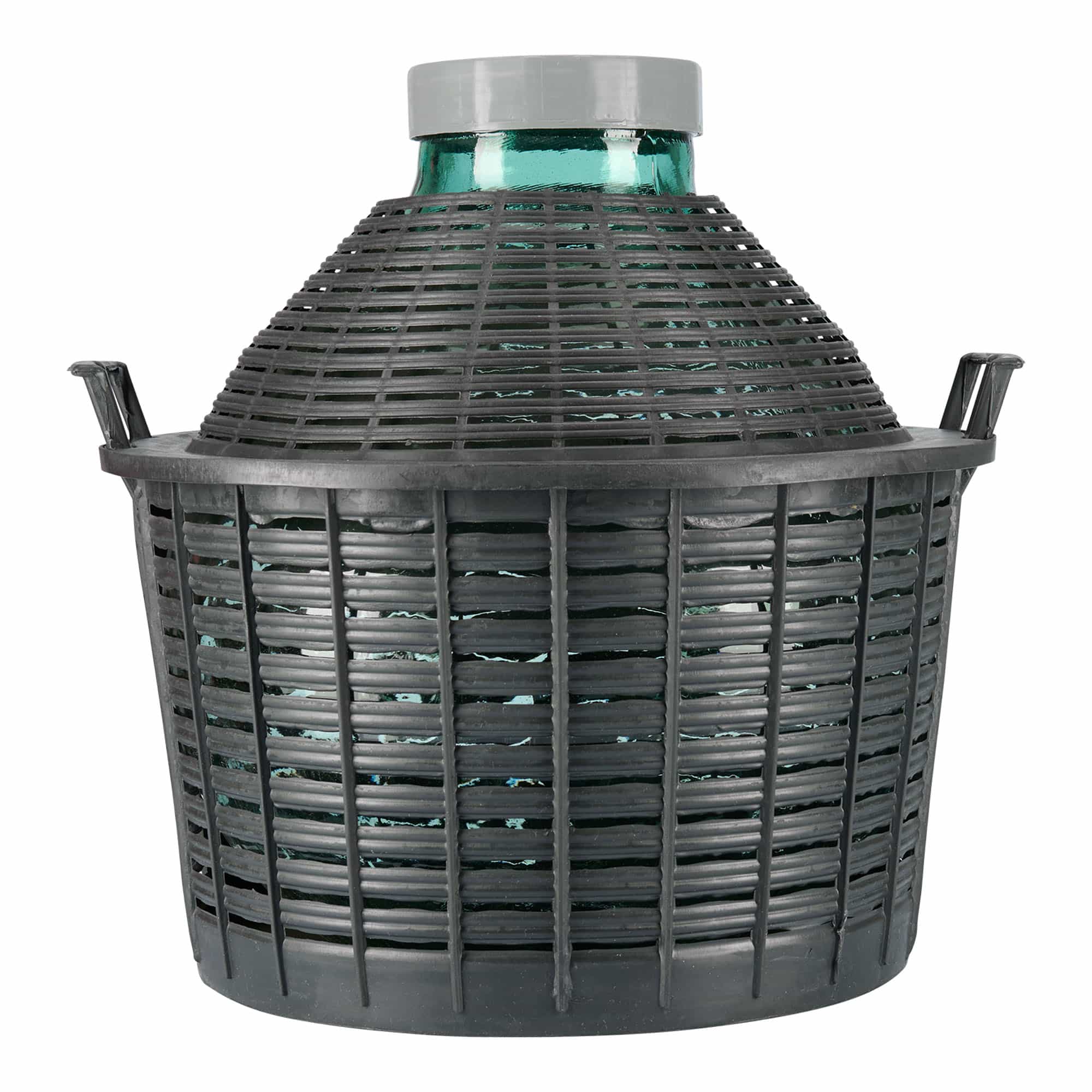 25 l pallopullo leveällä suulla, lasia, suuaukko: ruuvikorkki