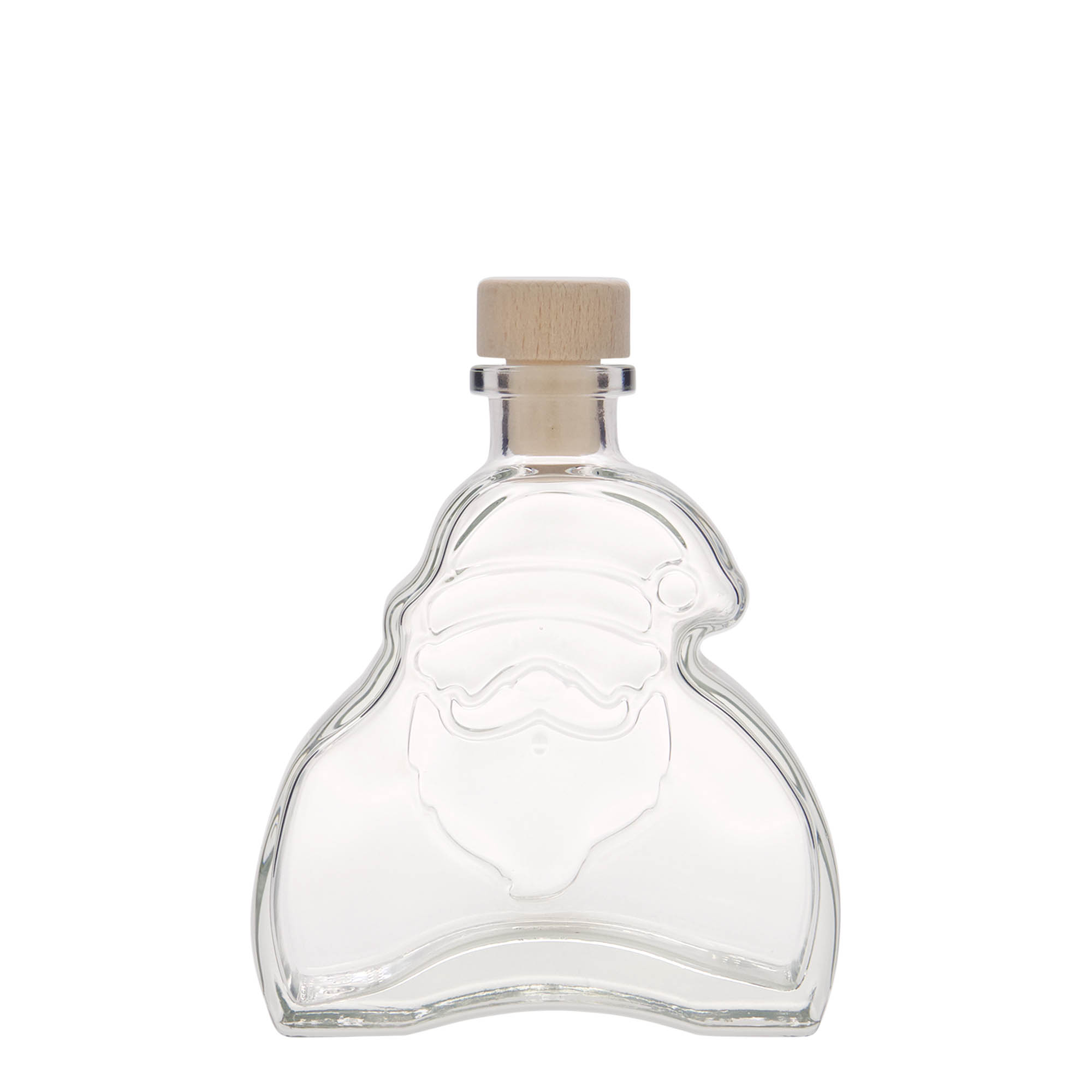 200 ml lasipullo 'Joulupukki', suuaukko: korkki