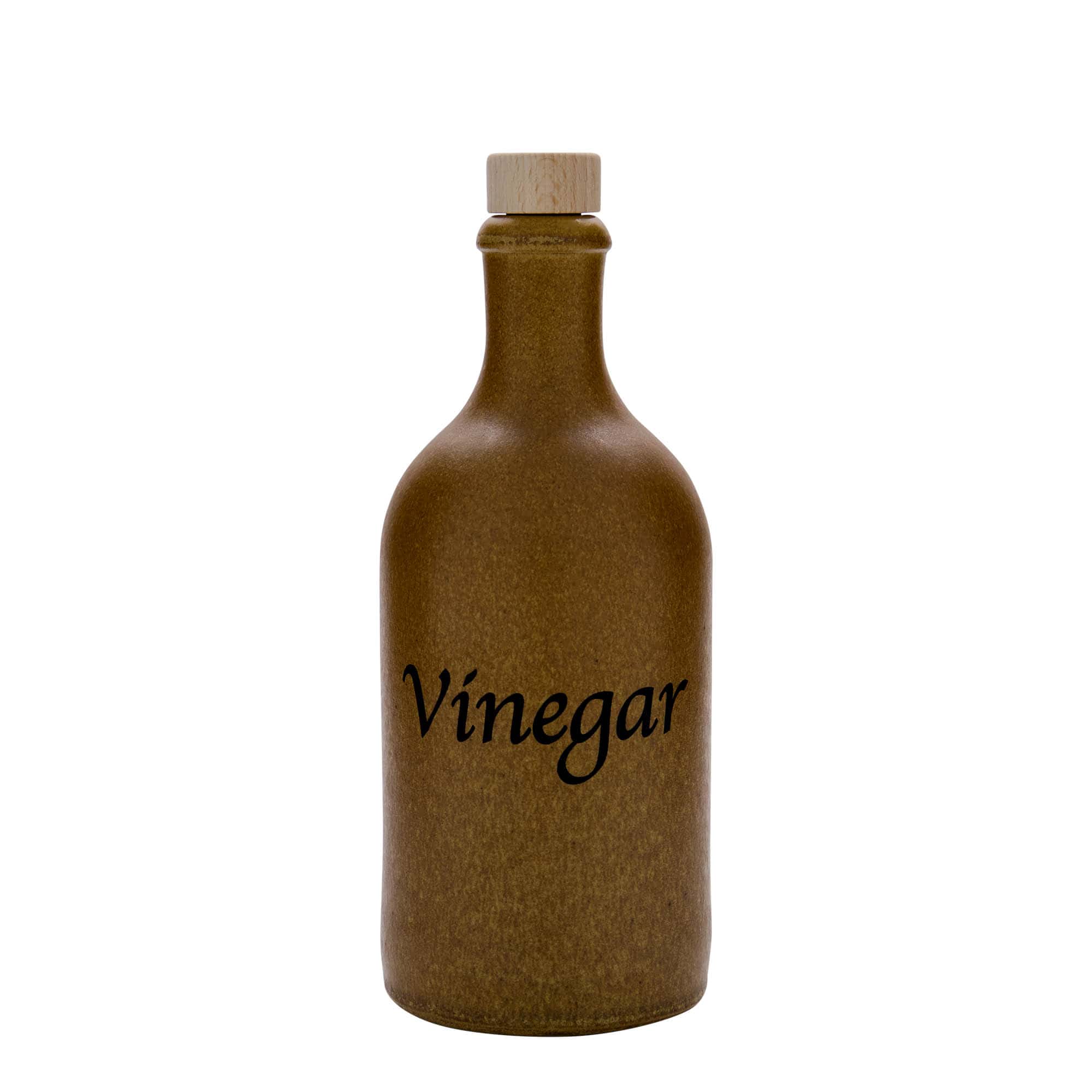 500 ml tonkannu, aihe: Etikka, kivisavi, ruskea-kristalli, suuaukko: korkki