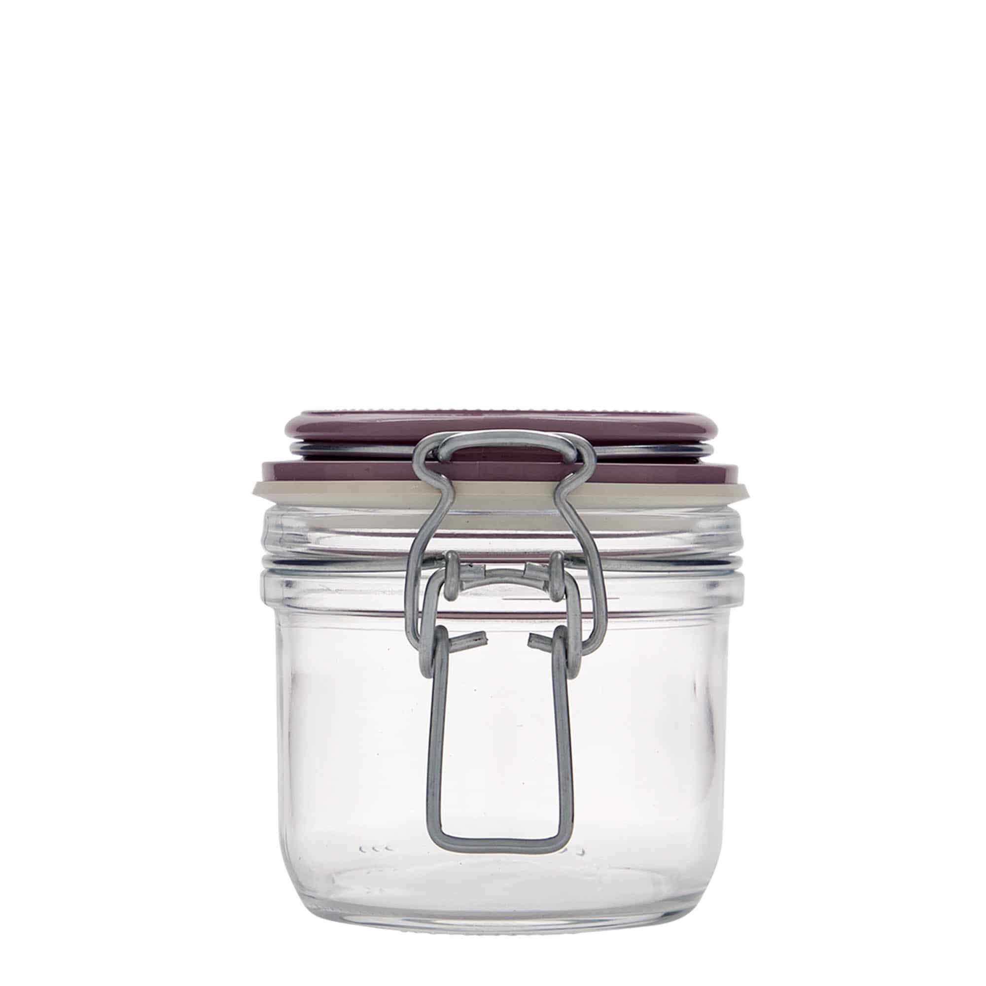 200 ml patenttikorkkilasipurkki 'Fido', violetti, suu: patenttikorkki