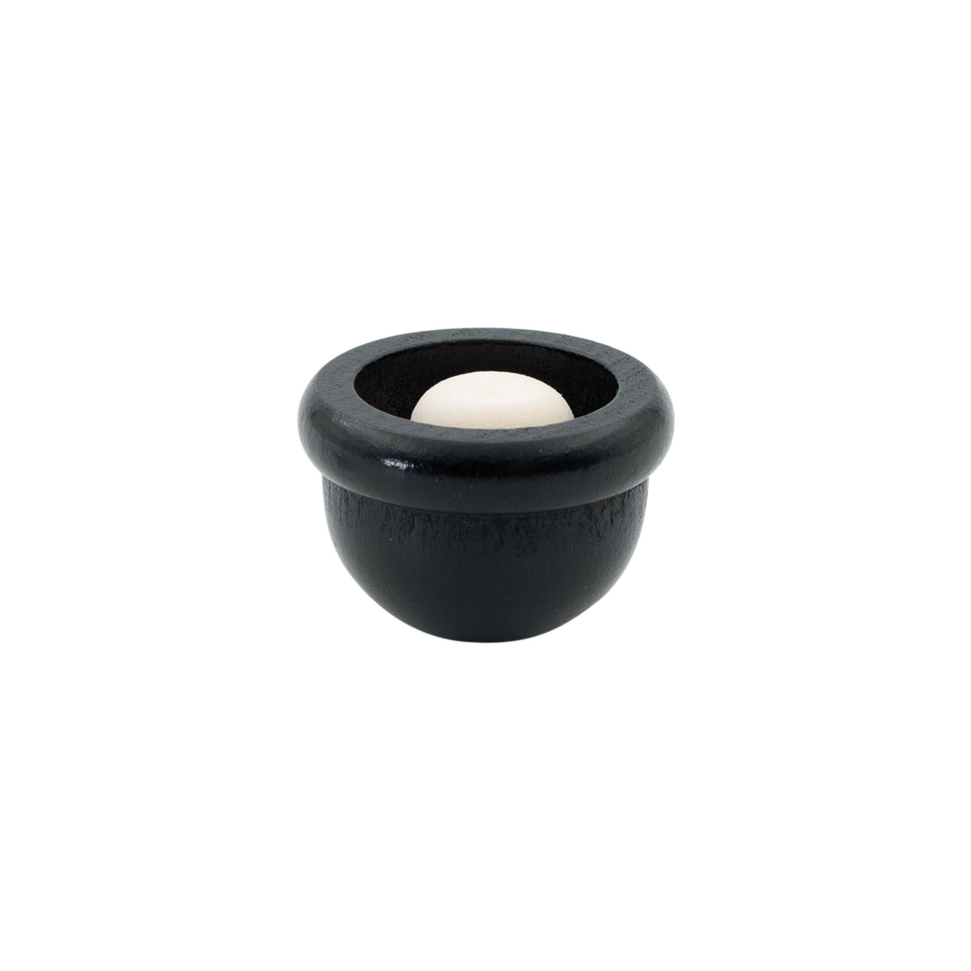 Kahvakorkki 19 mm "Meloni", puu/PE, musta, suulle: korkki Kahvakorkki 19 mm "Meloni", puu/PE, musta, suulle: korkki