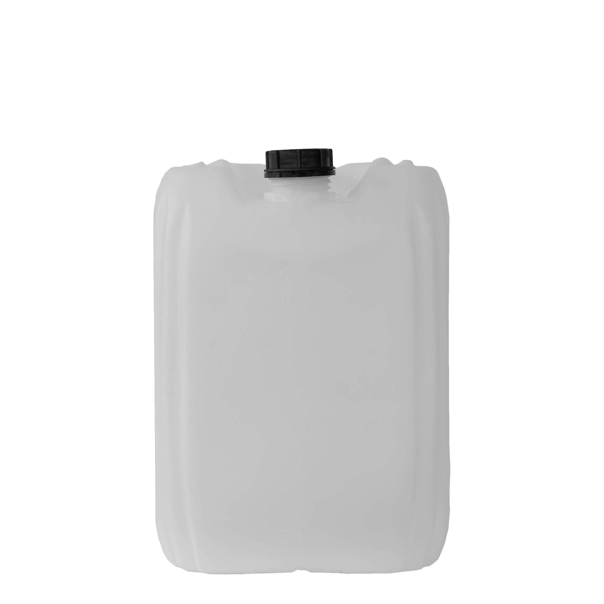 30 l kanisteri, suorakaiteen muotoinen, HDPE-muovia, luonnonvärinen, suuaukko: ND 60