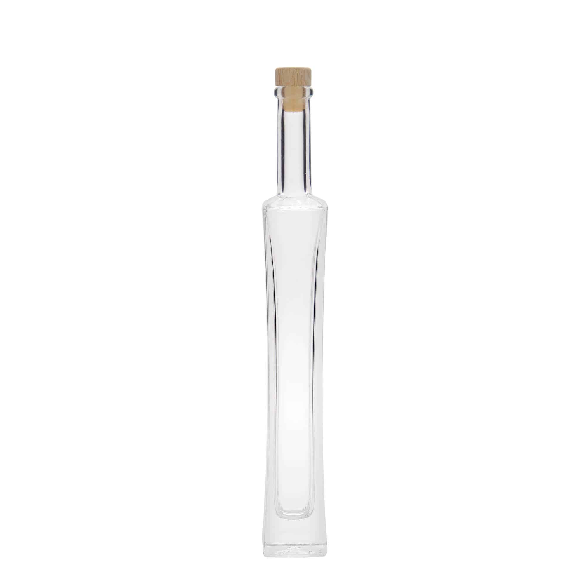 100 ml lasipullo 'Koko', neliö, suu: korkki