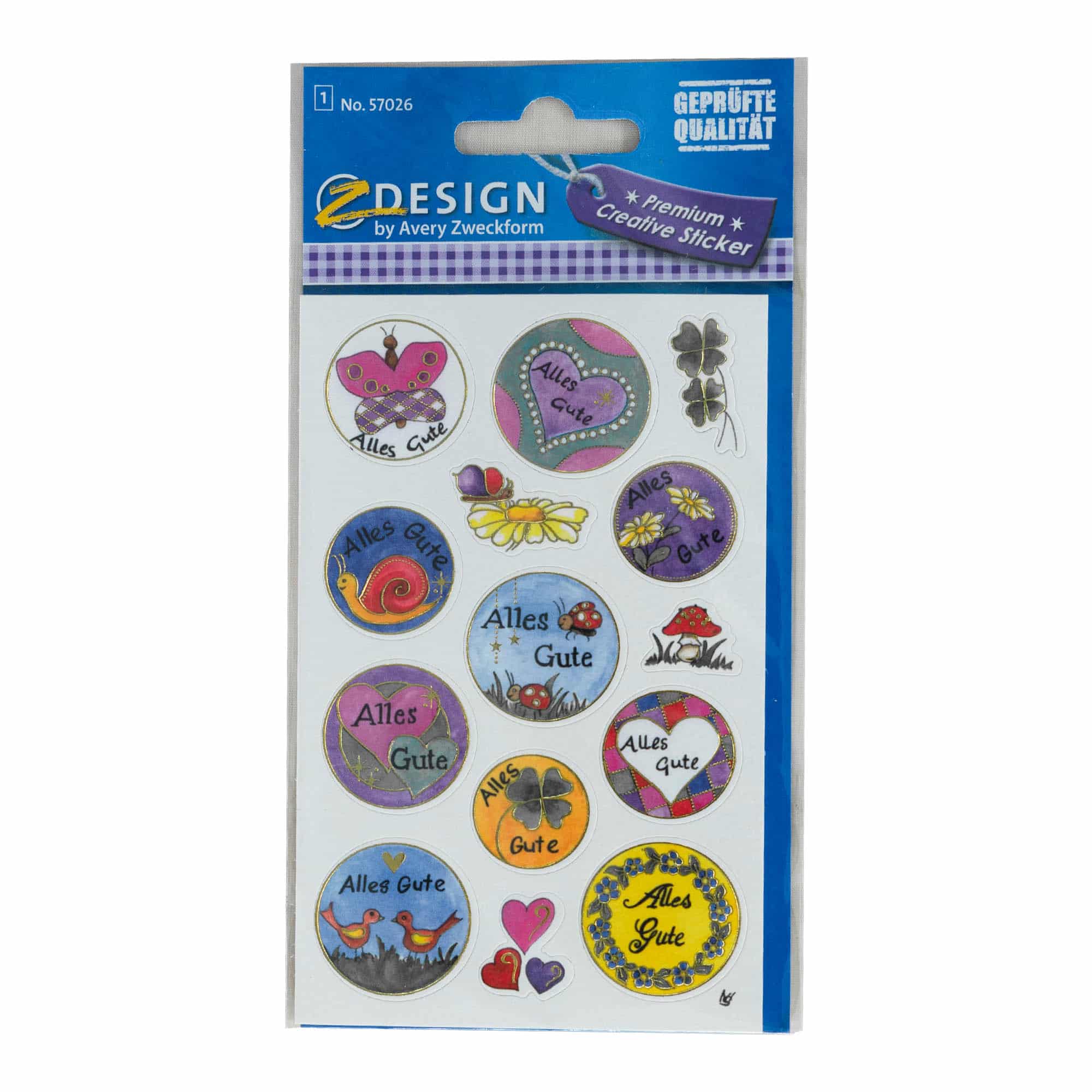 Zweckform-tarrat 'Onnea', monivärinen