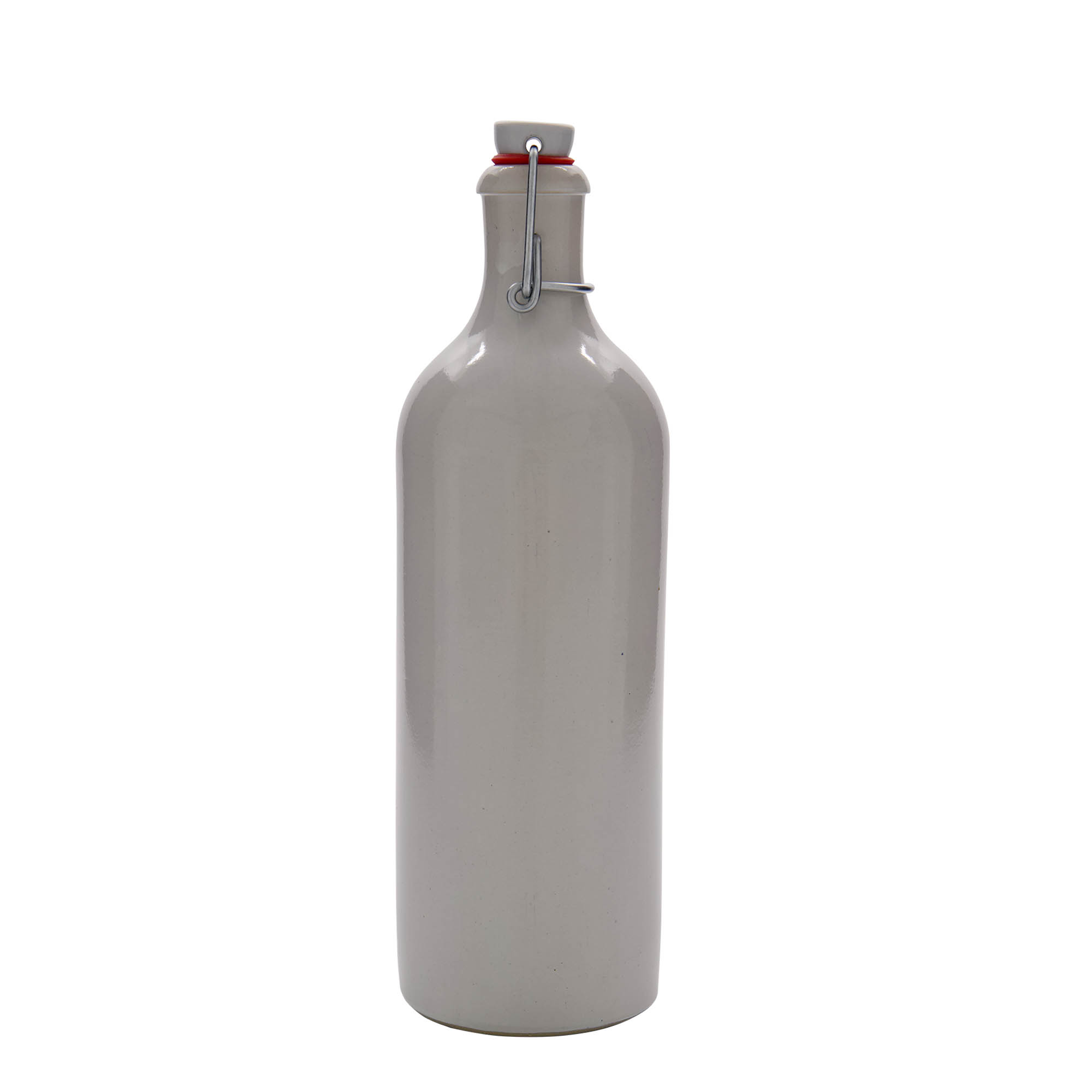 750 ml saviruukku, kivitavara, valkoinen, suuaukko: lukko kansi