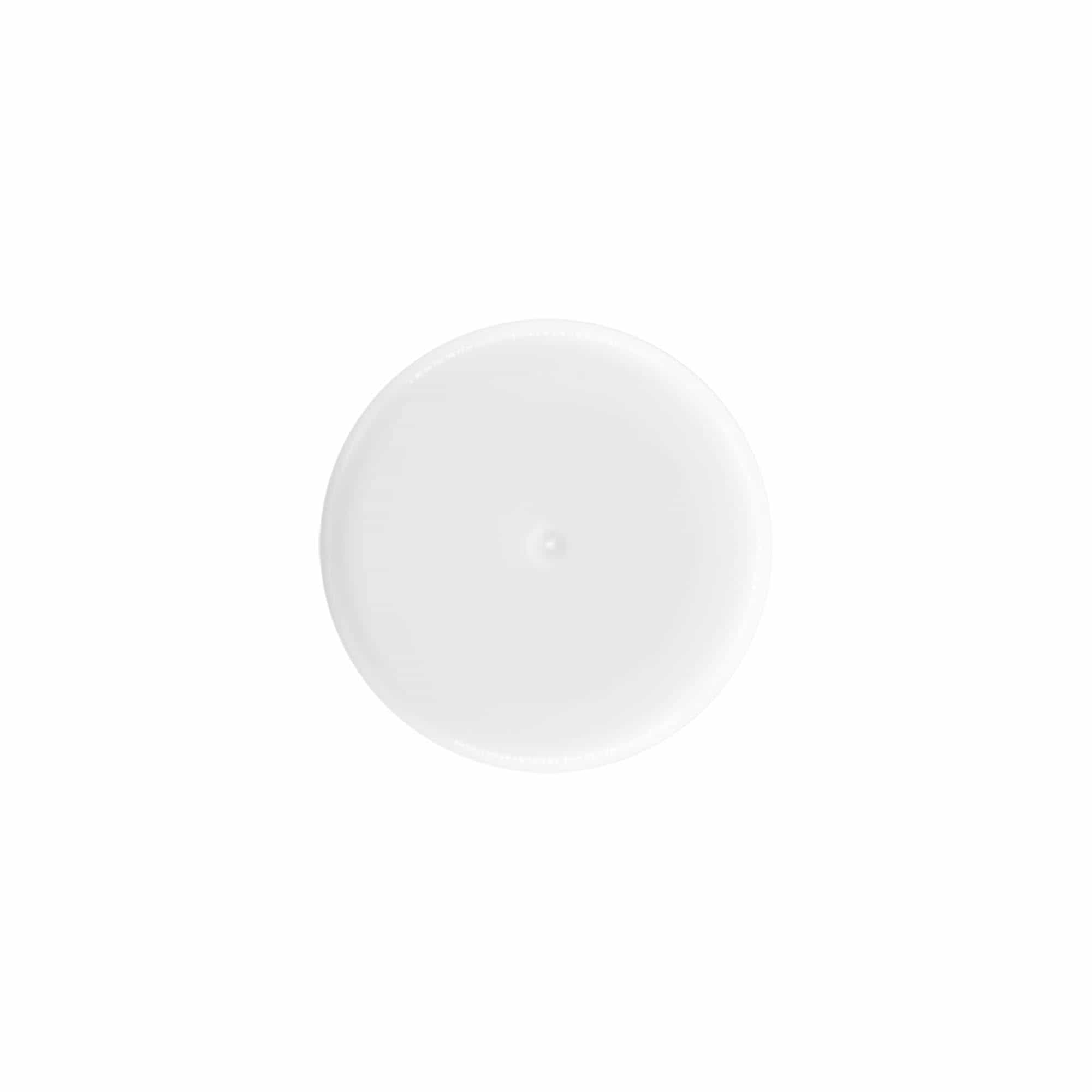 Korkki 50 ml Roll-On-pullolle, PP-muovi, valk., suu: Kierrekorkki