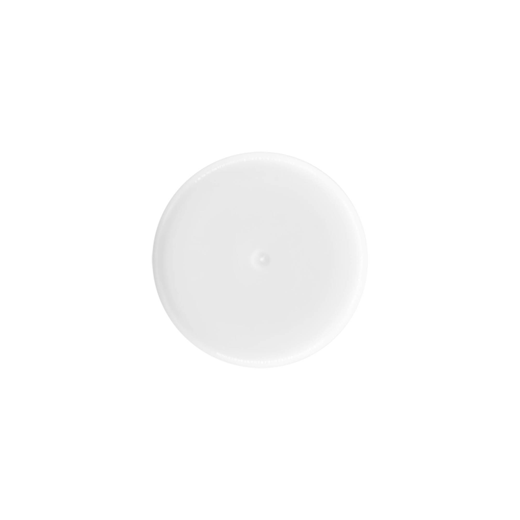 Korkki 50 ml roll-on-pulloon, PP-muovia, valkoinen, suukappaleelle: ruuvikorkki