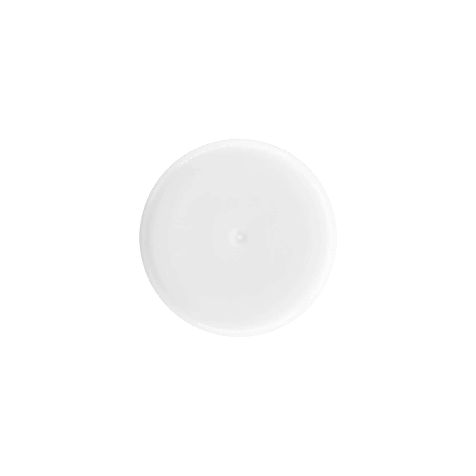 Korkki 50 ml roll-on-pulloon, PP-muovia, valkoinen, suukappaleelle: ruuvikorkki