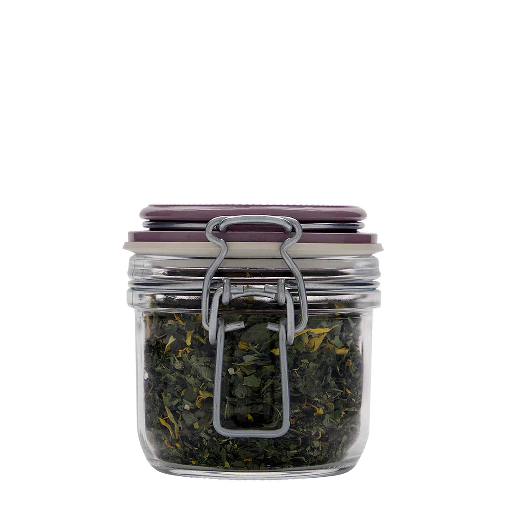 200 ml patenttikorkkilasipurkki 'Fido', violetti, suu: patenttikorkki