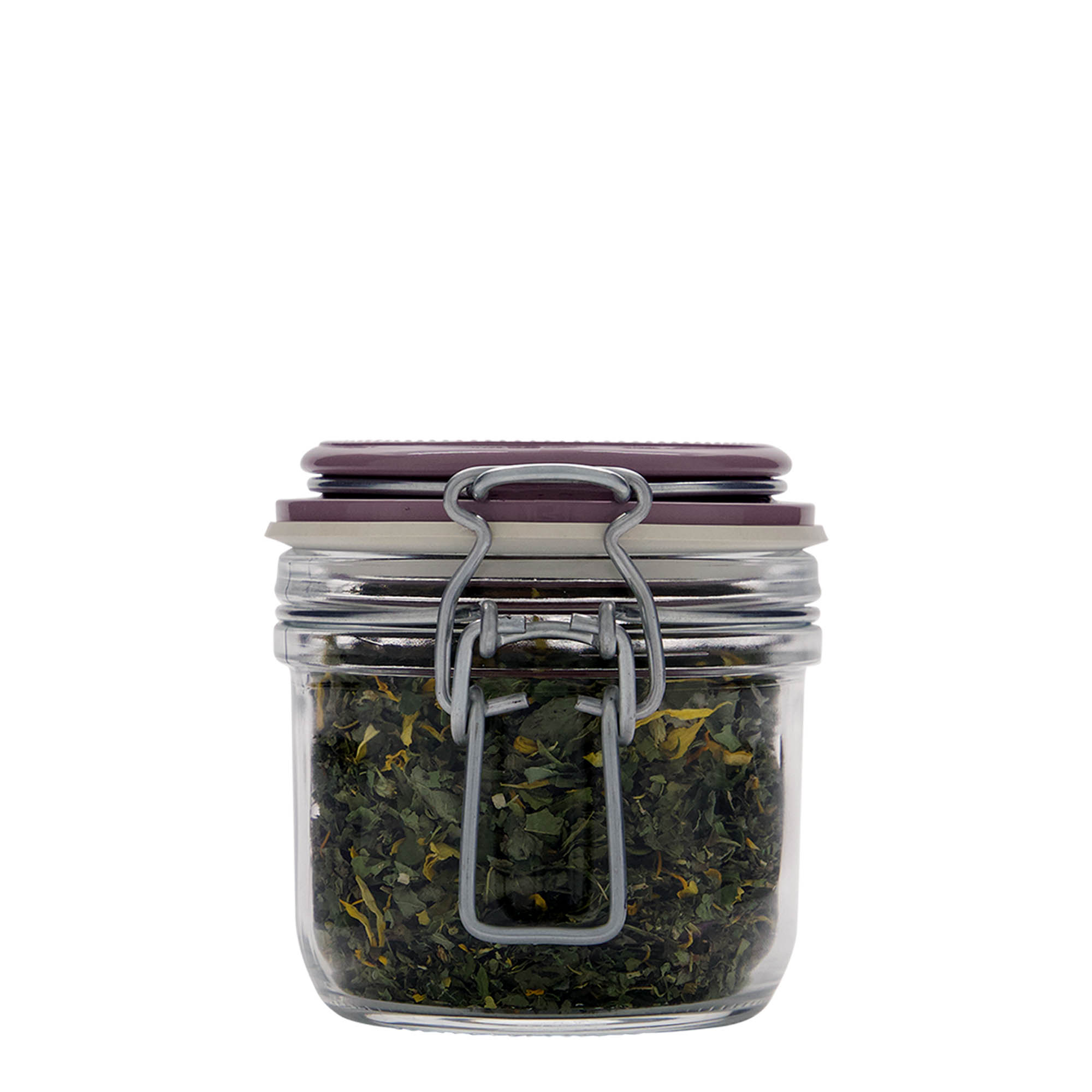 200 ml patenttikorkkilasipurkki 'Fido', violetti, suu: patenttikorkki