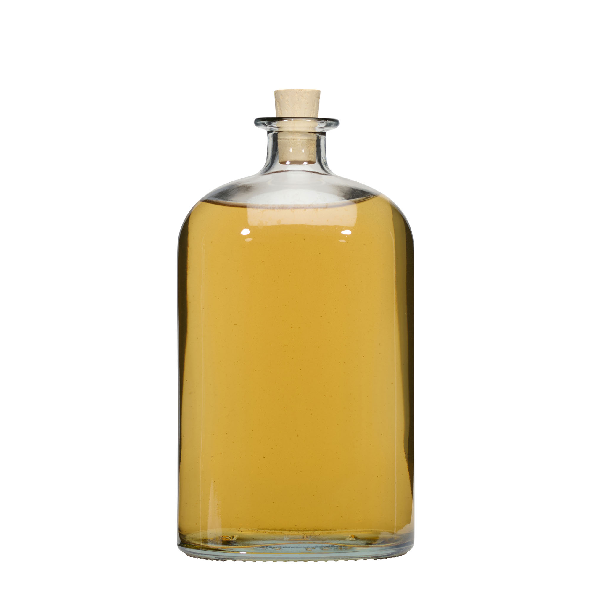 1 000 ml lasipullo 'Dundee', ovaali, suuaukko: korkki 1 000 ml lasipullo 'Dundee', ovaali, suuaukko: korkki