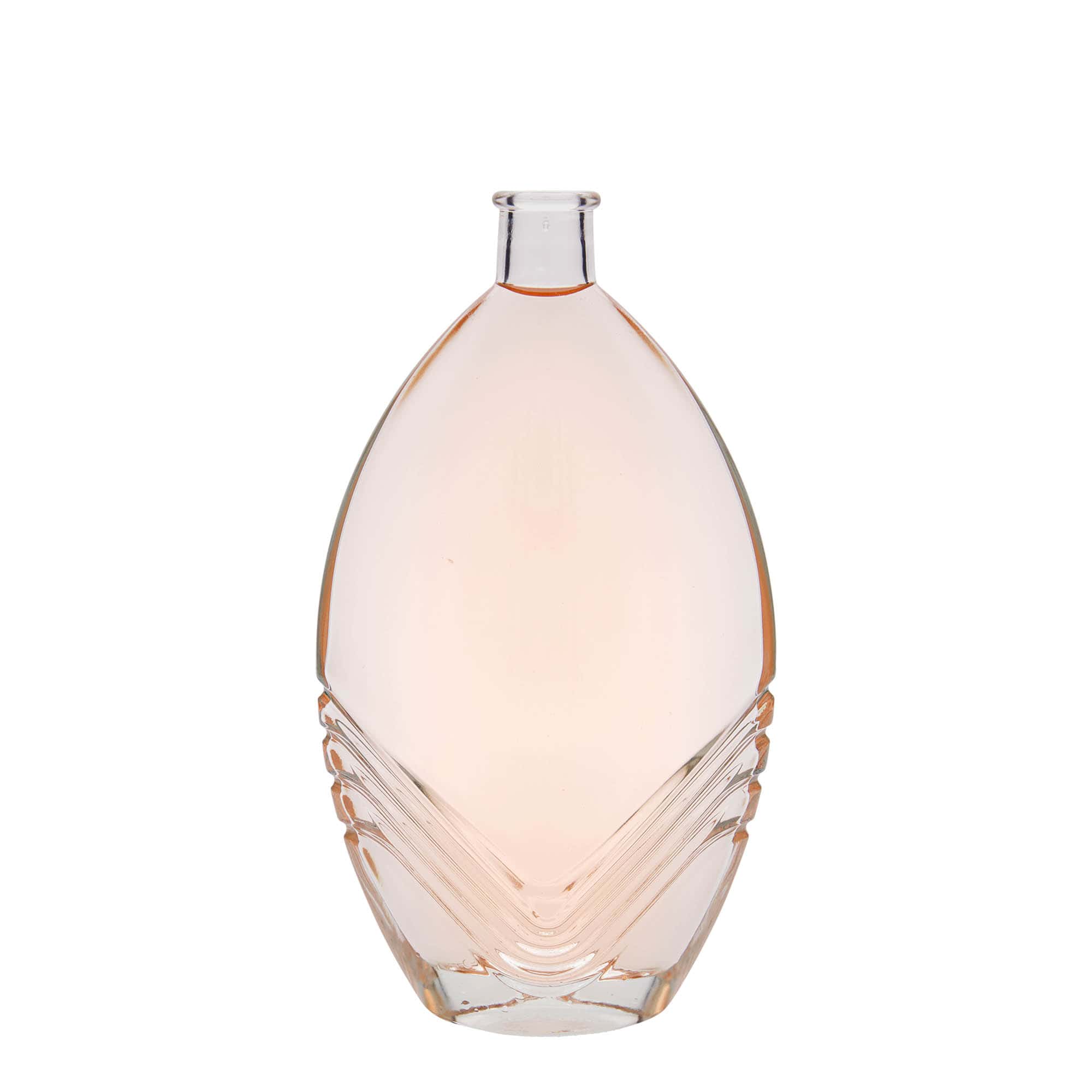 500 ml lasipullo 'Florence', soikea, suu: korkki