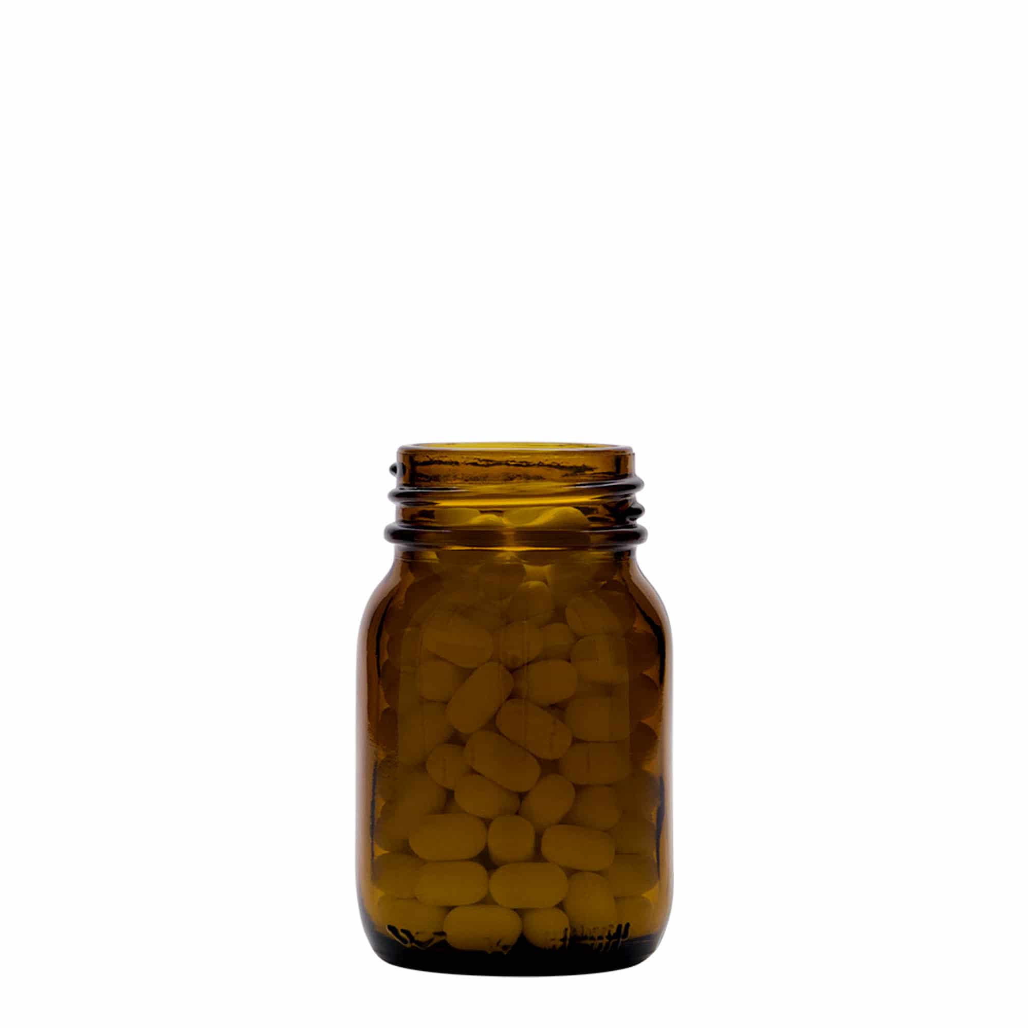 75 ml leveäkaulainen lasi, ruskea, suuaukko: DIN 40 75 ml leveäkaulainen lasi, ruskea, suuaukko: DIN 40