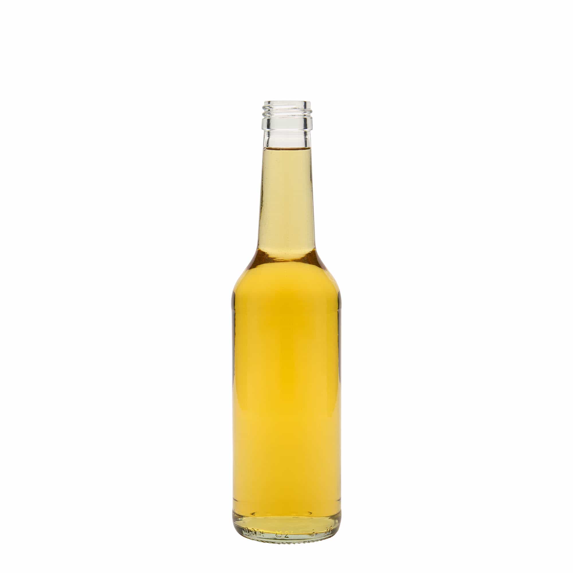 350 ml lasipullo suorakauluksella, suuaukko: PP 28 350 ml lasipullo suorakauluksella, suuaukko: PP 28