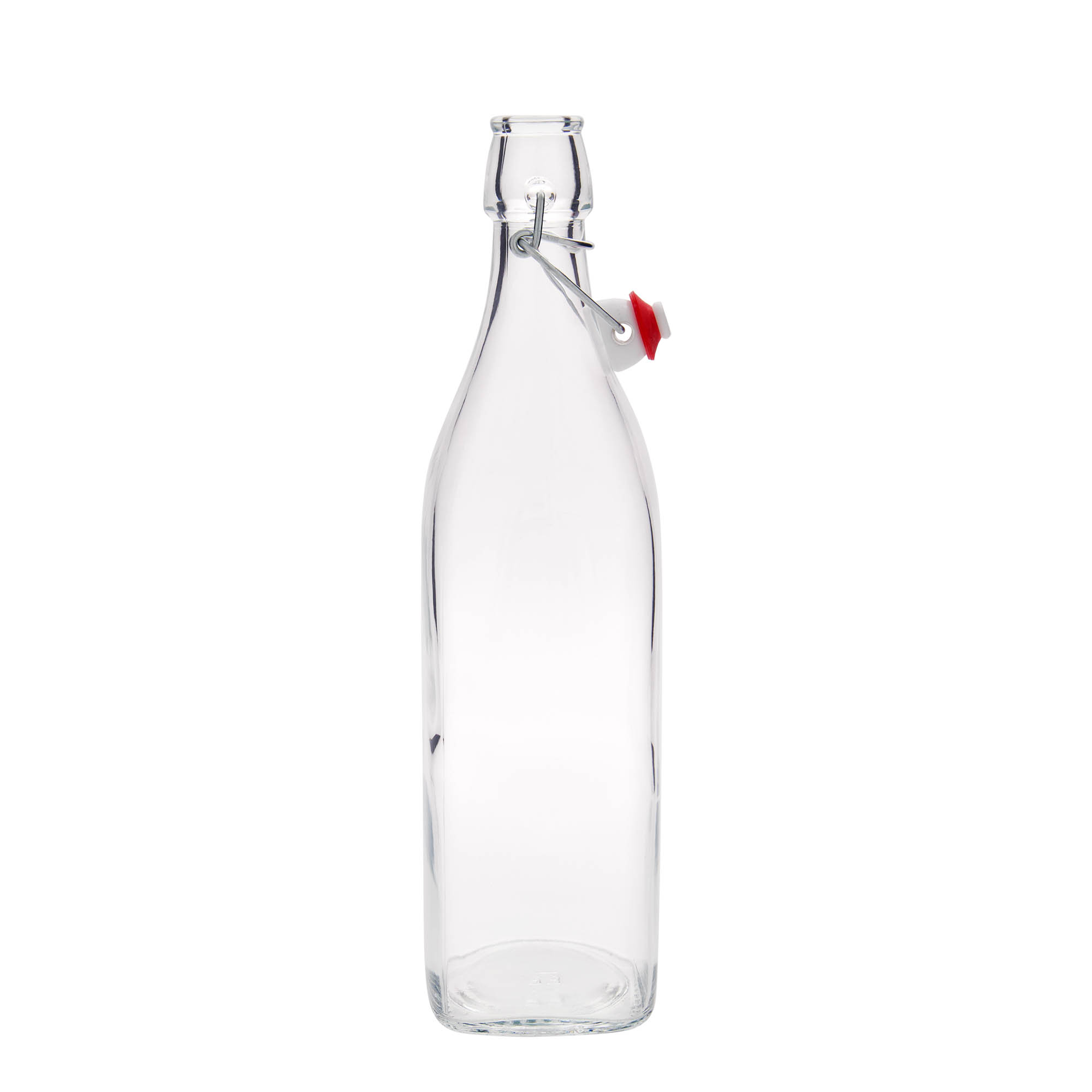 1 000 ml lasipullo 'Swing, neliö, suuaukko: lukittava sanka