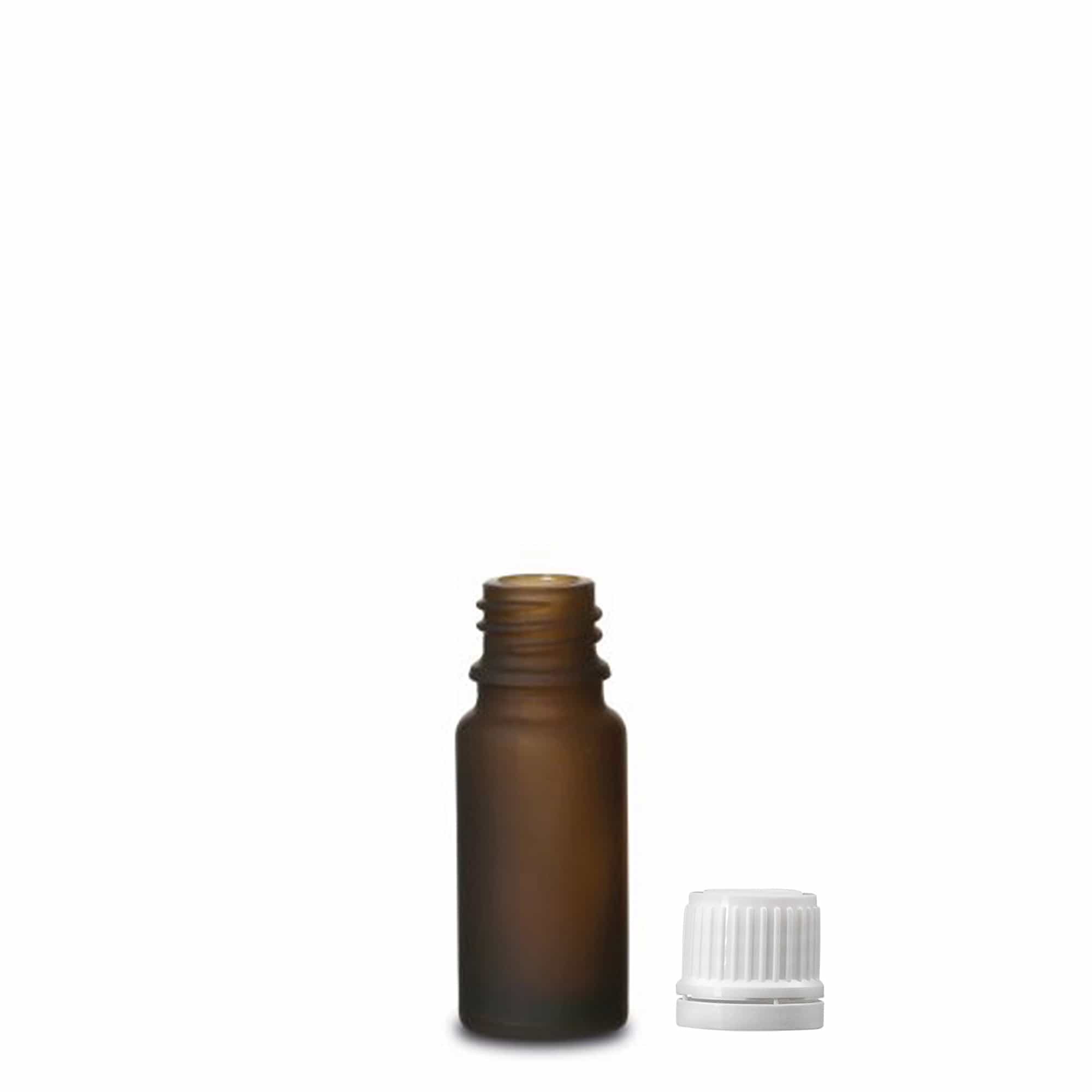 10 ml lääkeputkilo, lasia, ruskeaksi huurrettu, suuaukko: DIN 18