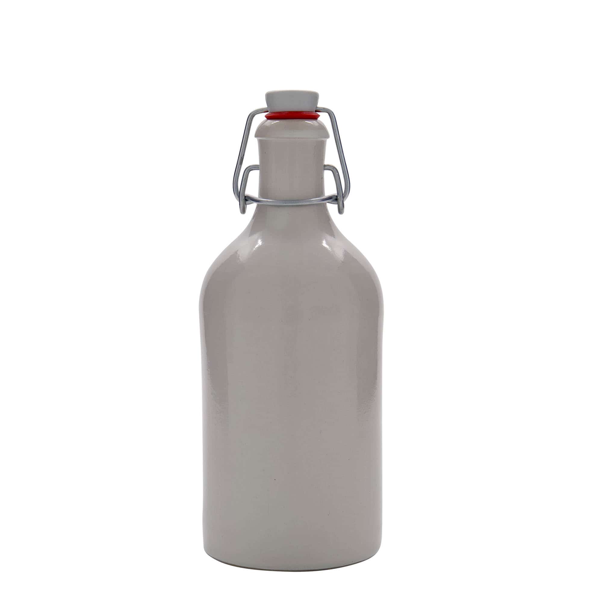 500 ml savituoppi, keraaminen, valk., suu: patenttikorkki