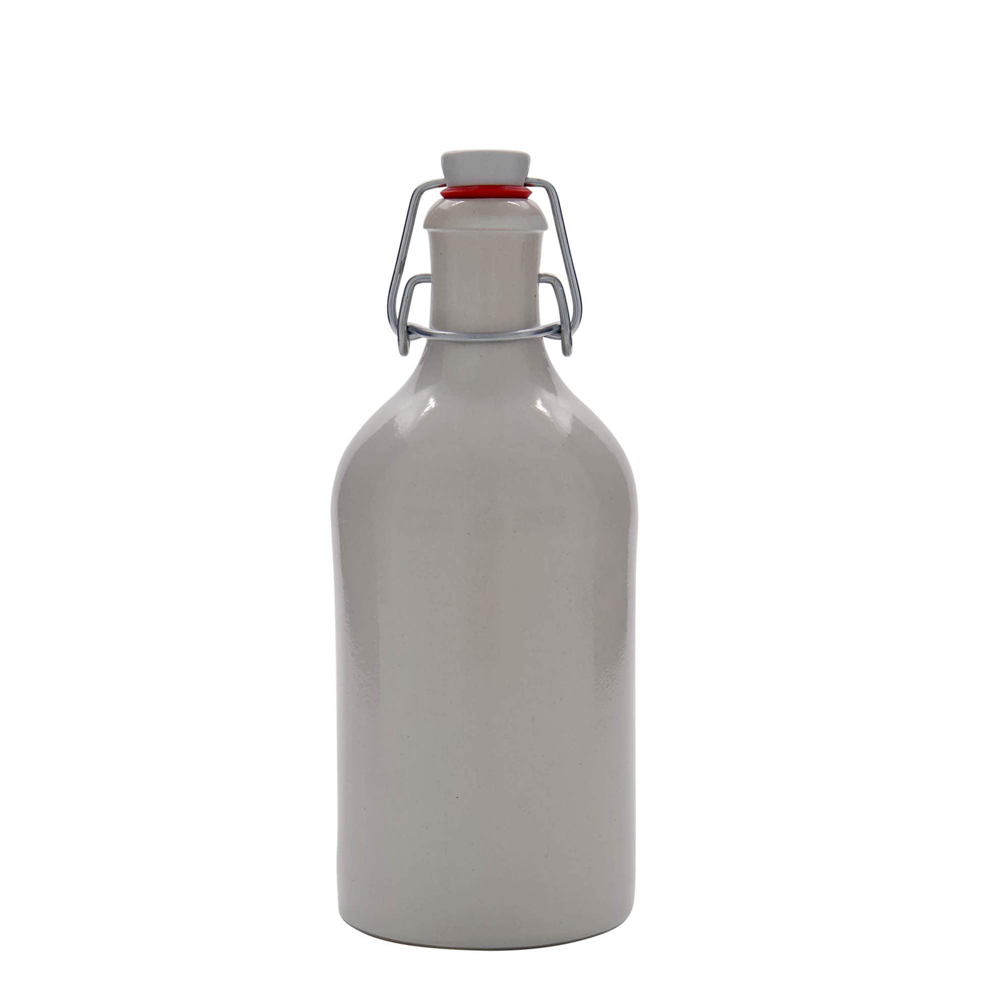 500 ml saviruukku, kivikeramiikka, valkoinen, suuaukko: puristuskorkki