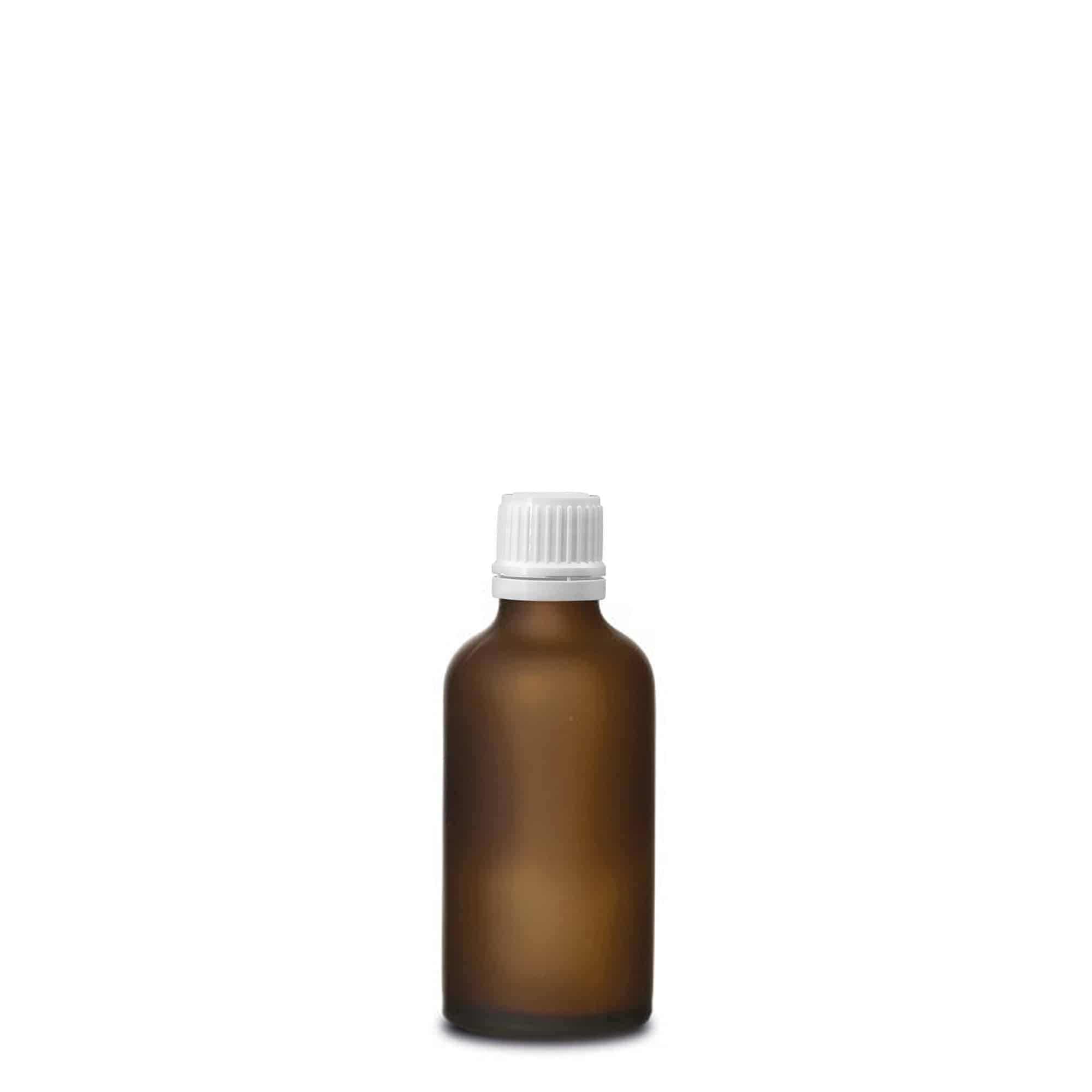 50 ml lääkeputkilo, lasia, ruskea huurrettu, suuaukko: DIN 18