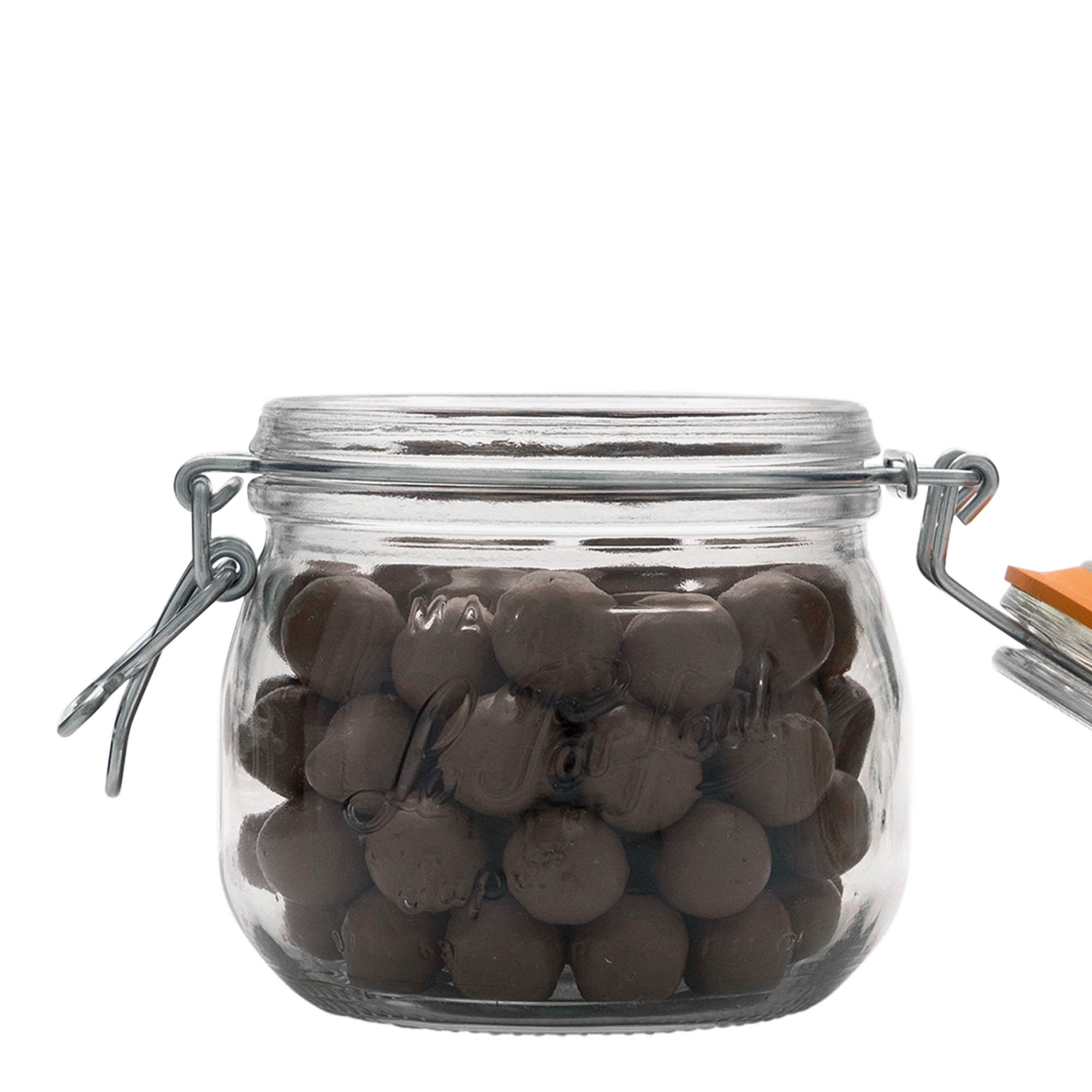 500 ml rautalankakannellinen lasipurkki 'Le Parfait Super Bocal', suuaukko: rautalankakansi