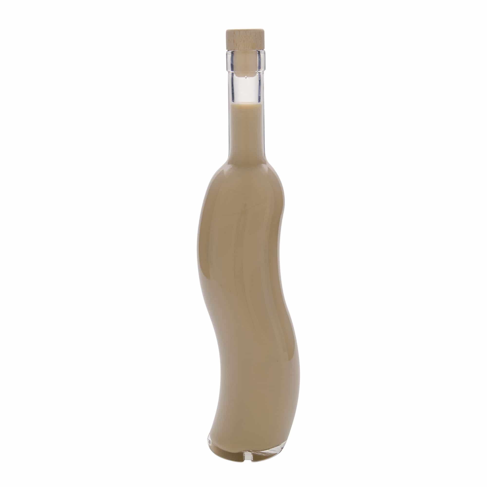 500 ml lasipullo 'La-Ola', puolipyöreä, suu: korkki