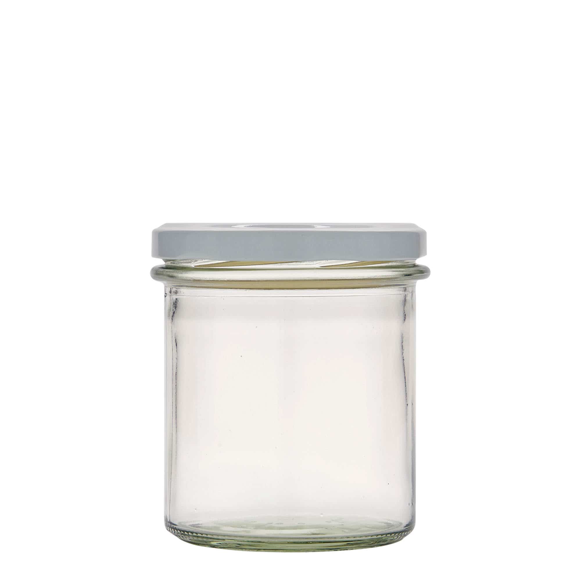 350 ml korkea sylinterimäinen lasipurkki, suu: Twist-Off (TO 82)