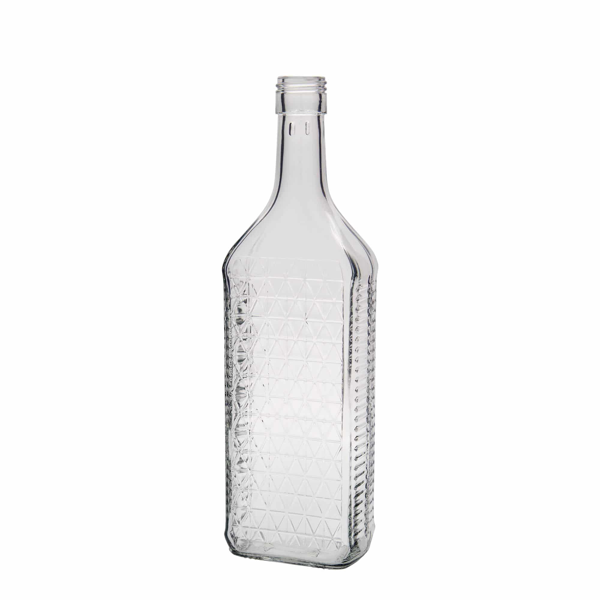 700 ml lasipullo 'Caruso', nelikulm., suu: PP 31,5