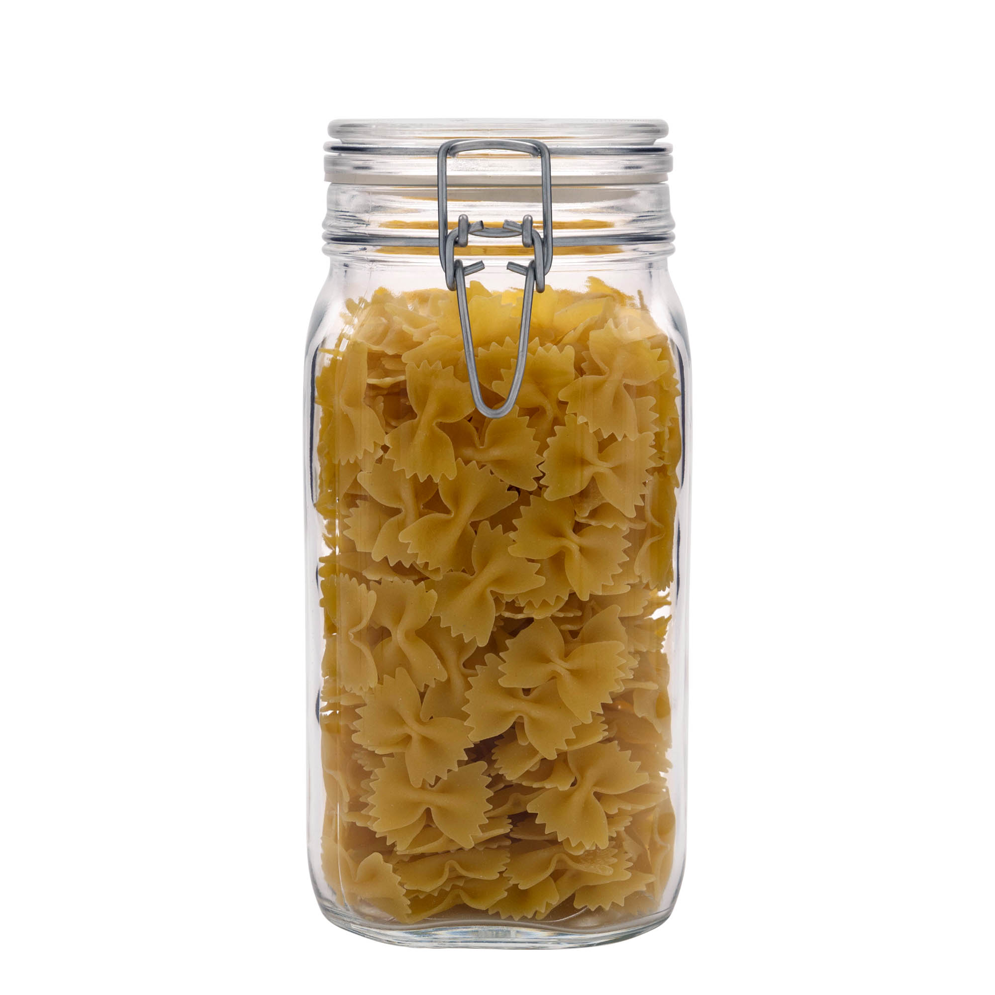 1 500 ml lankalukollinen purkki ”Fido”, neliömäinen, suuaukko: lankalukko