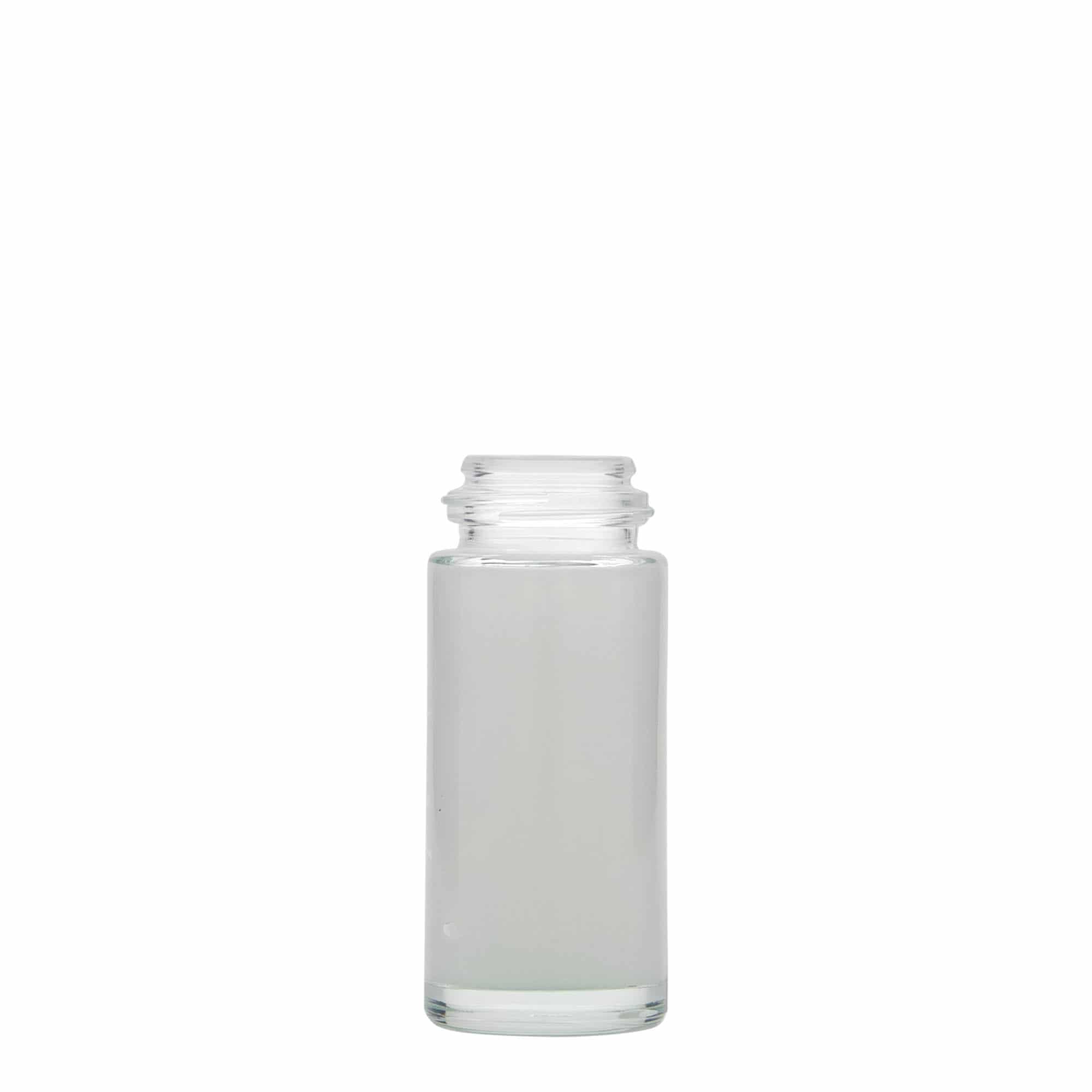 50 ml roll-on-pullo, lasia, suuaukko: ruuvikorkki