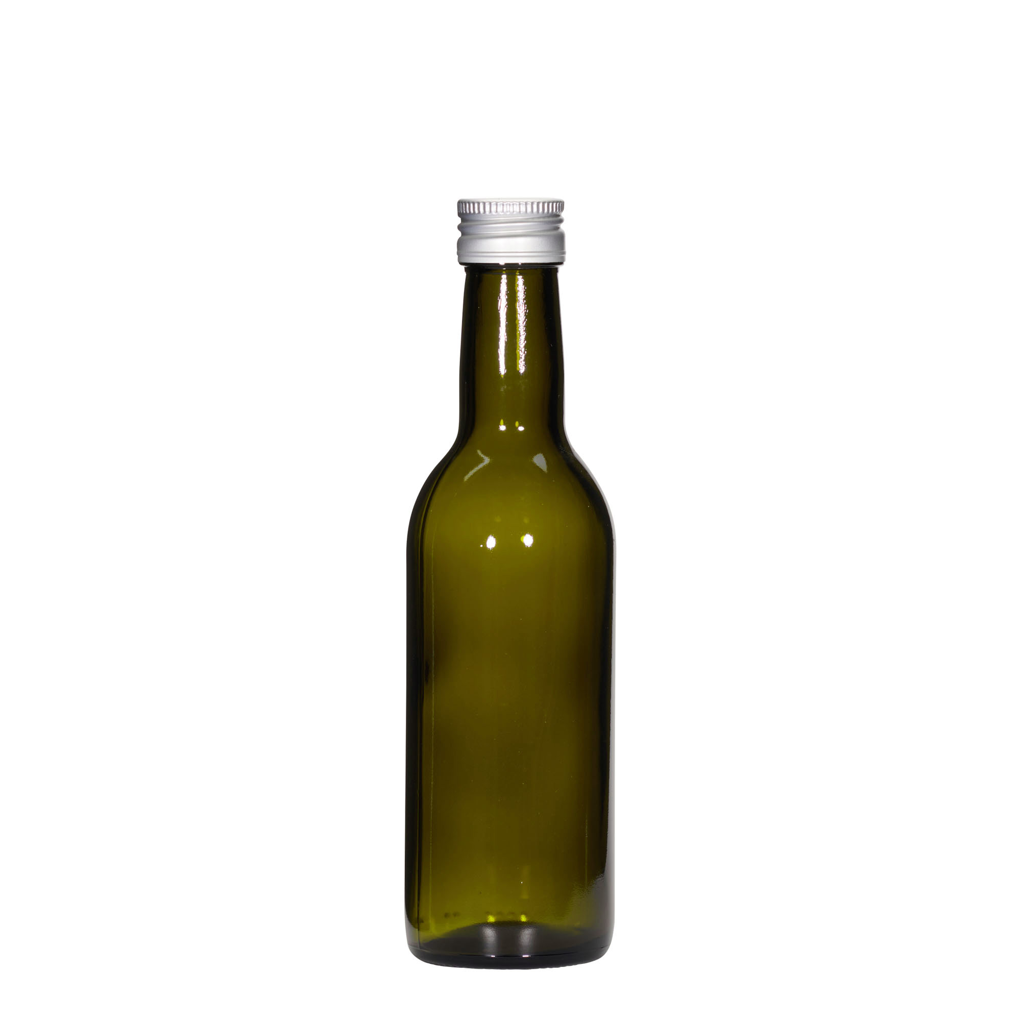 250 ml lasipullo 'Bordeaux', antiikkivihreä, suuaukko: PP 28 250 ml lasipullo 'Bordeaux', antiikkivihreä, suuaukko: PP 28