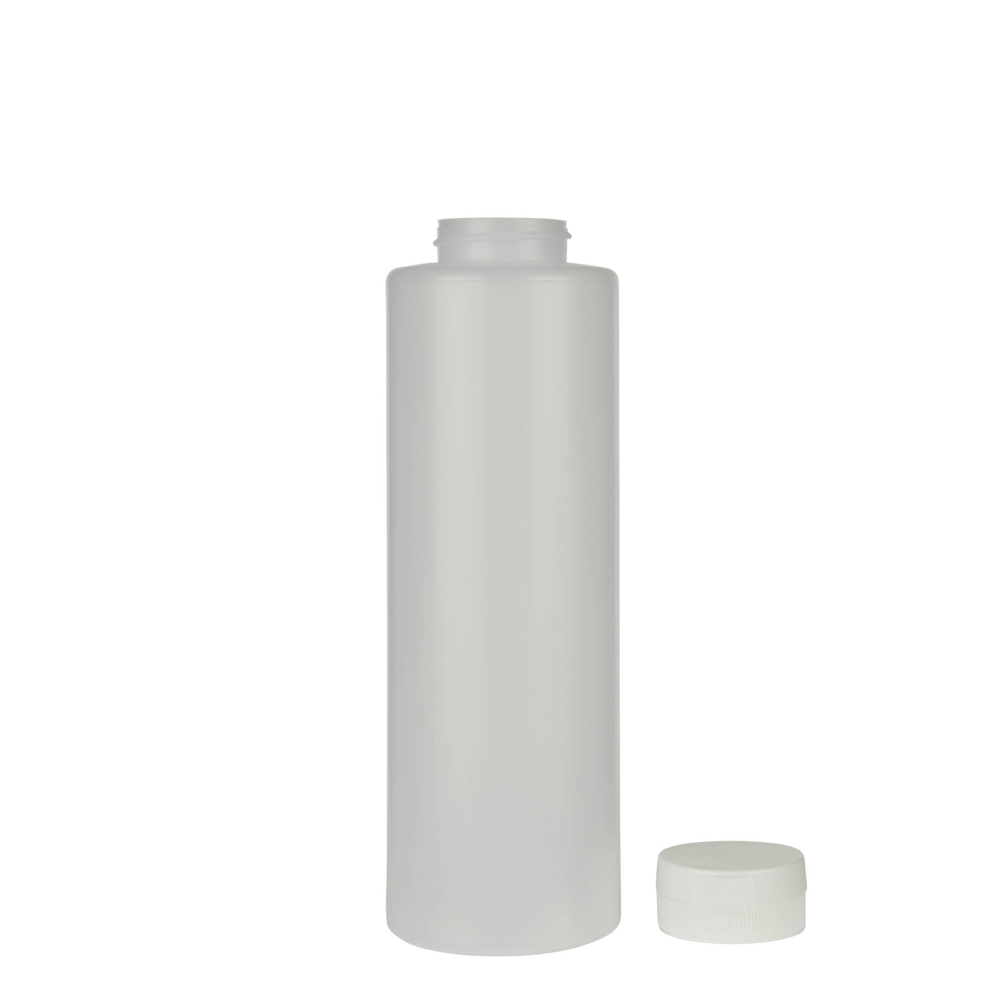 500 ml kastikepullo, LDPE-muovi, luonnollinen, suuaukon koko: 38/400