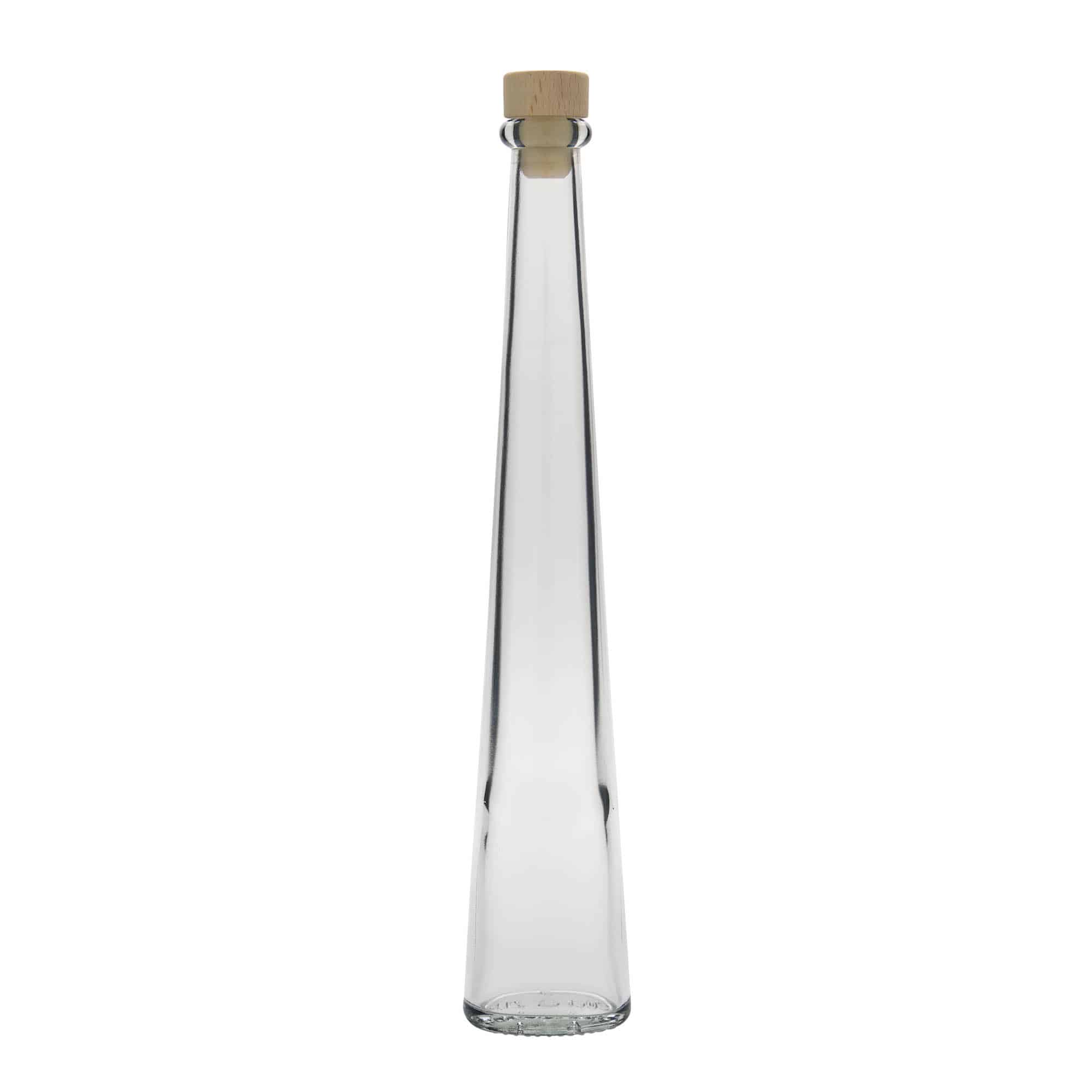 200 ml lasipullo 'Dama Ovale', soikea, suu: korkki