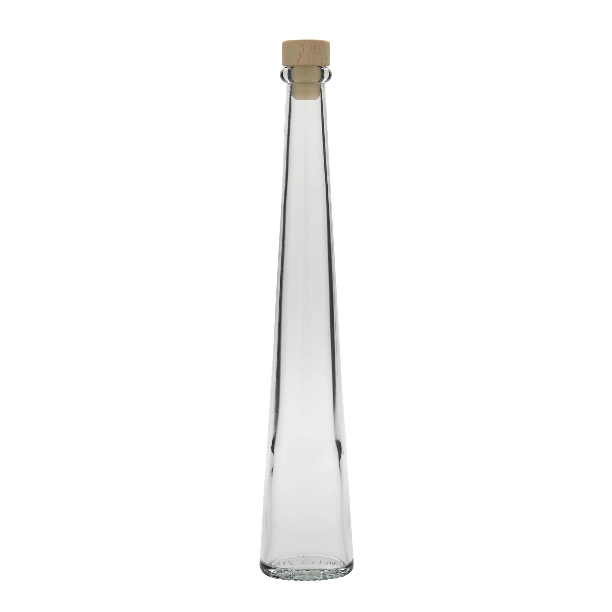 200 ml lasipullo 'Dama Ovale', soikea, suuaukko: korkki