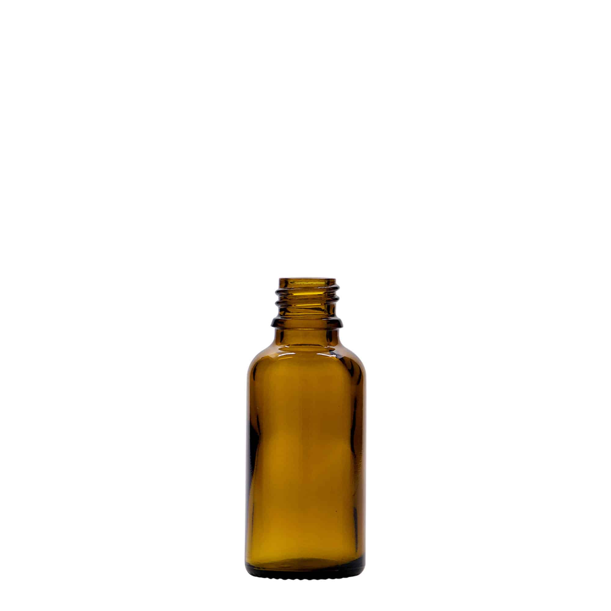 30 ml lääkepullo, lasi, ruskea, suu: DIN 18 30 ml lääkepullo, lasi, ruskea, suu: DIN 18