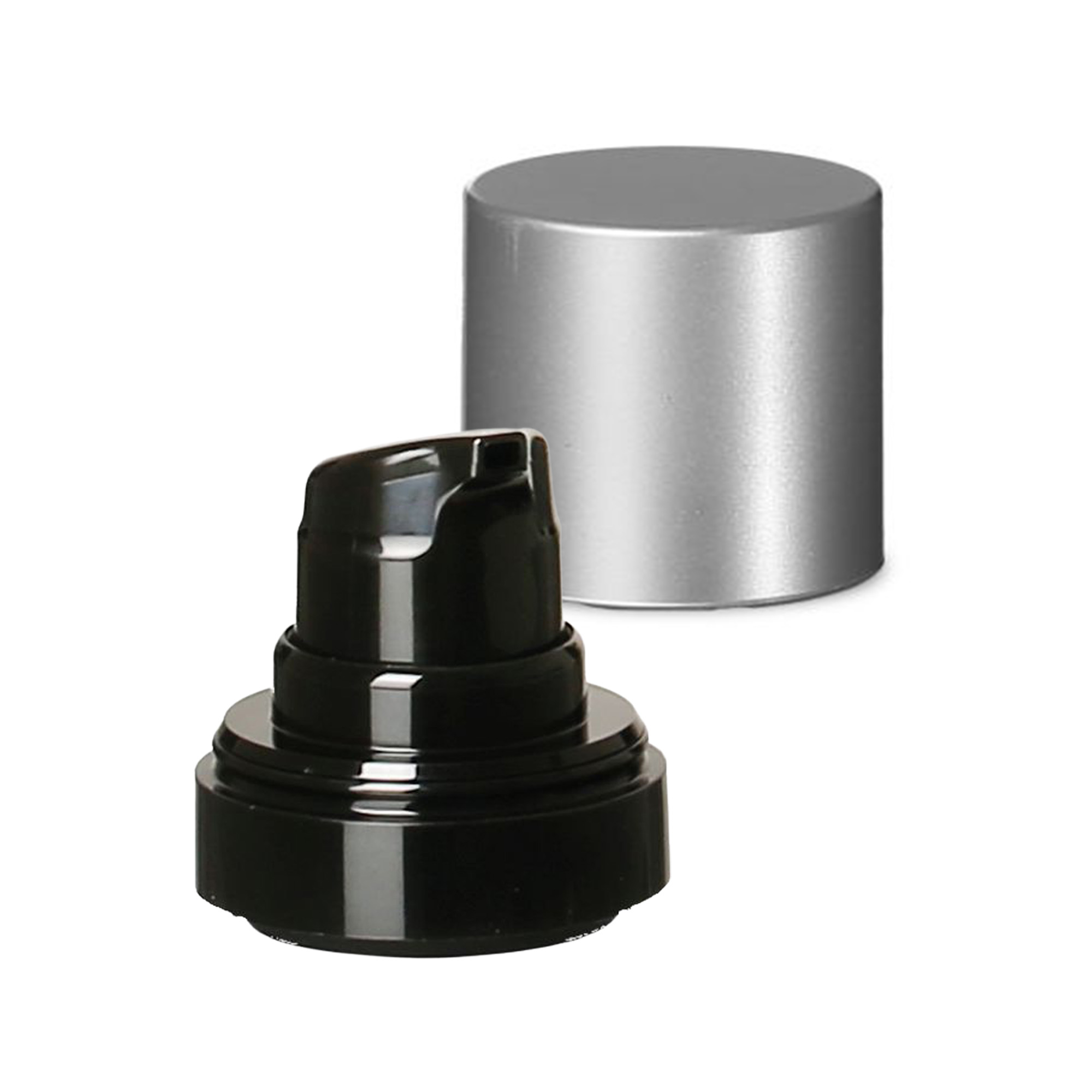 Airless-annostelupumpun pää 'Micro', PP-muovi, musta Airless-annostelupumpun pää 'Micro', PP-muovi, musta