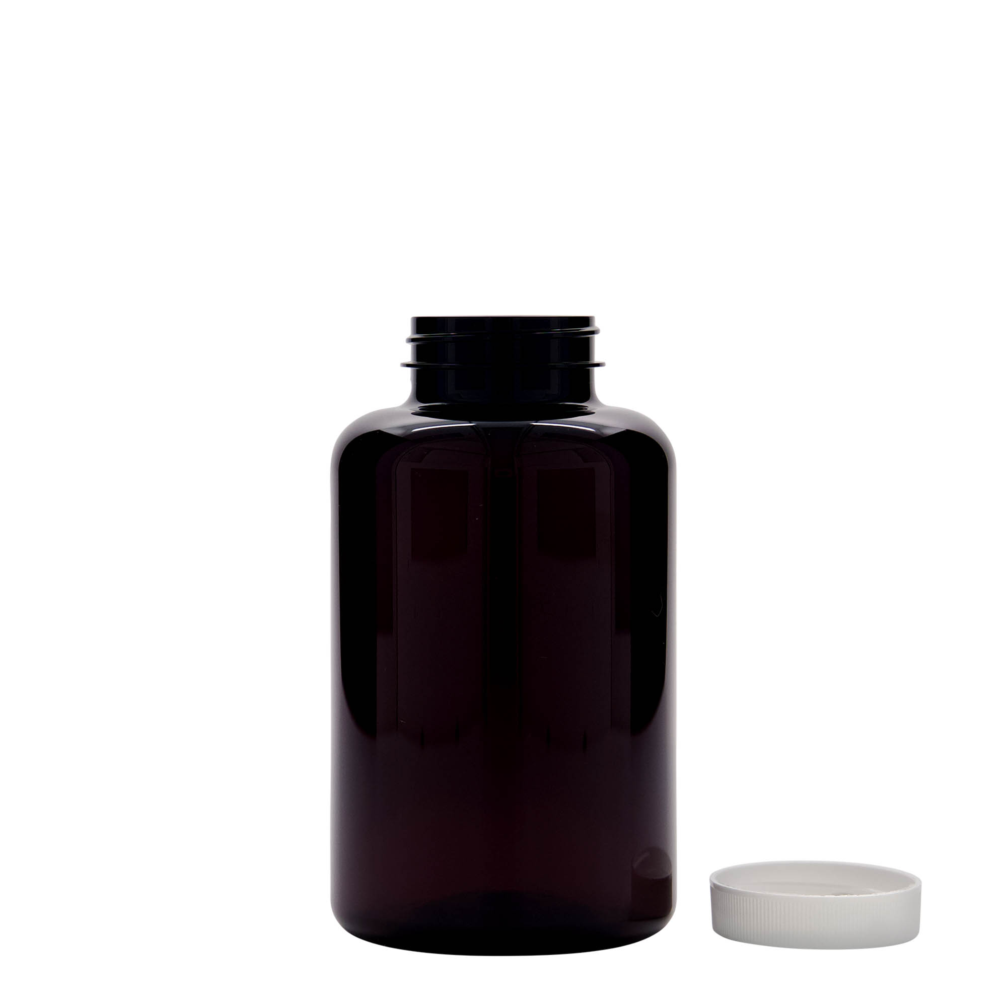 500 ml PET-pullo, muovia, ruskea, suuaukko: 45/400 500 ml PET-pullo, muovia, ruskea, suuaukko: 45/400