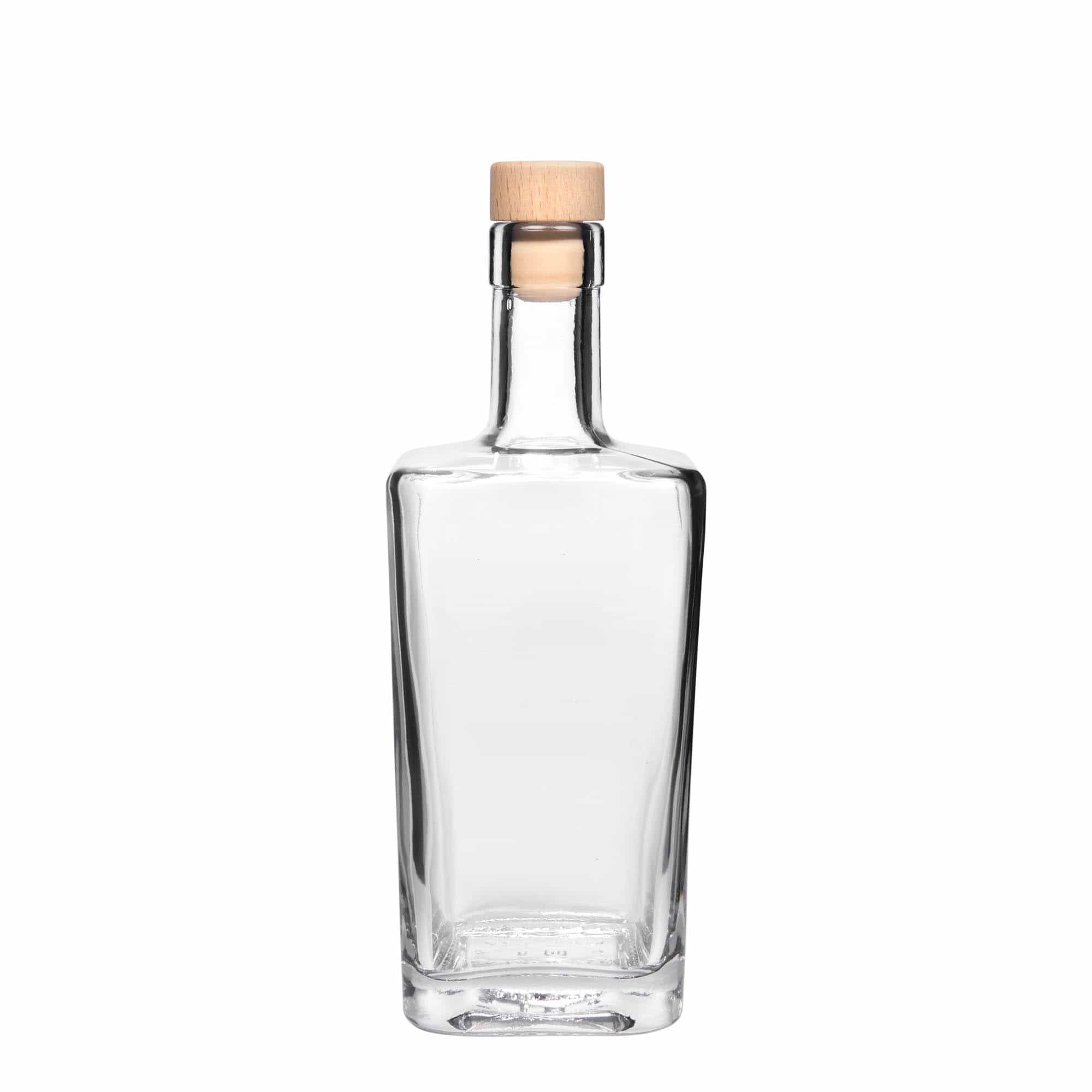 500 ml lasipullo 'Noel', neliö, suu: korkki