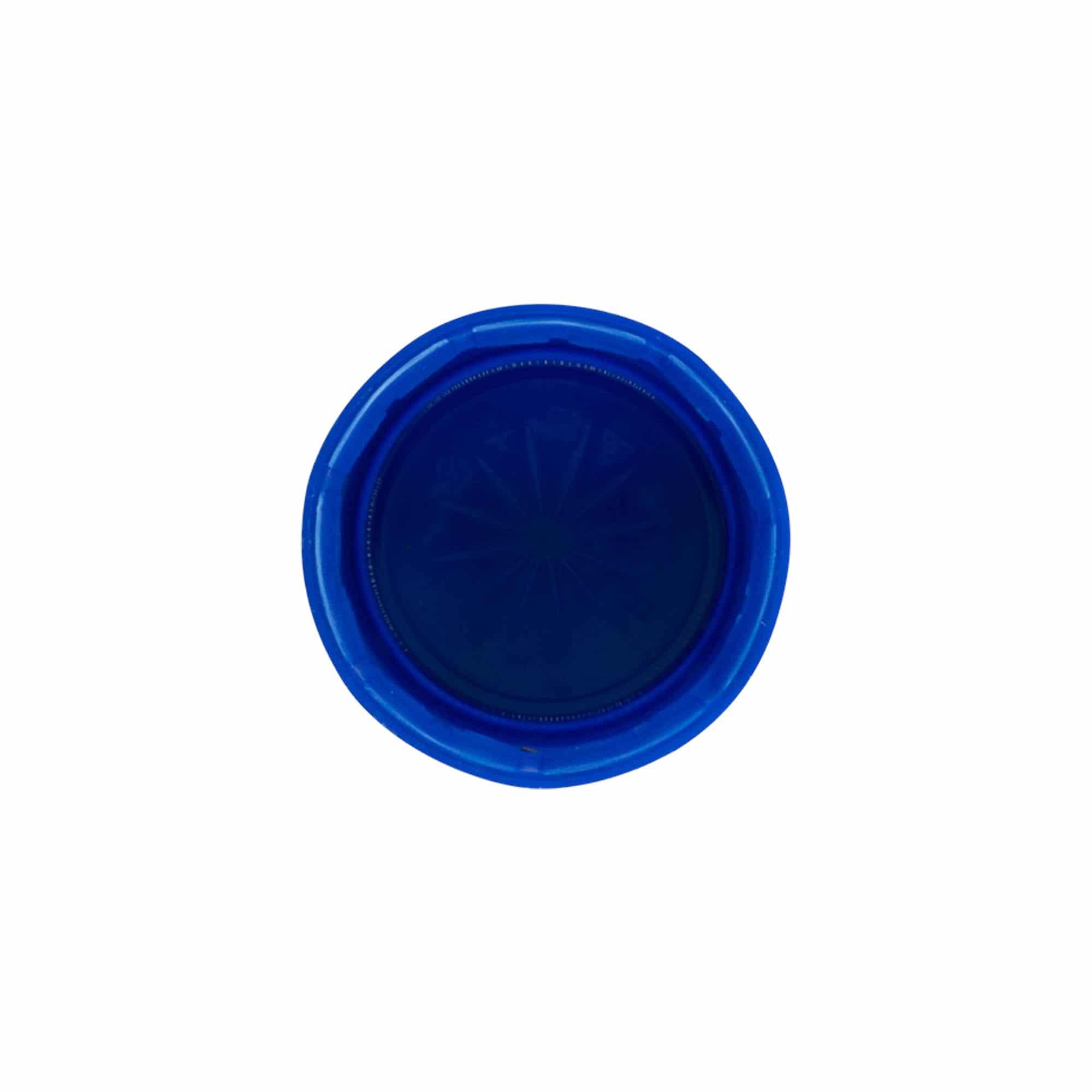 Kierrekorkki kaksoiskierre, PE-muovi, sininen, suu: PET 38 mm