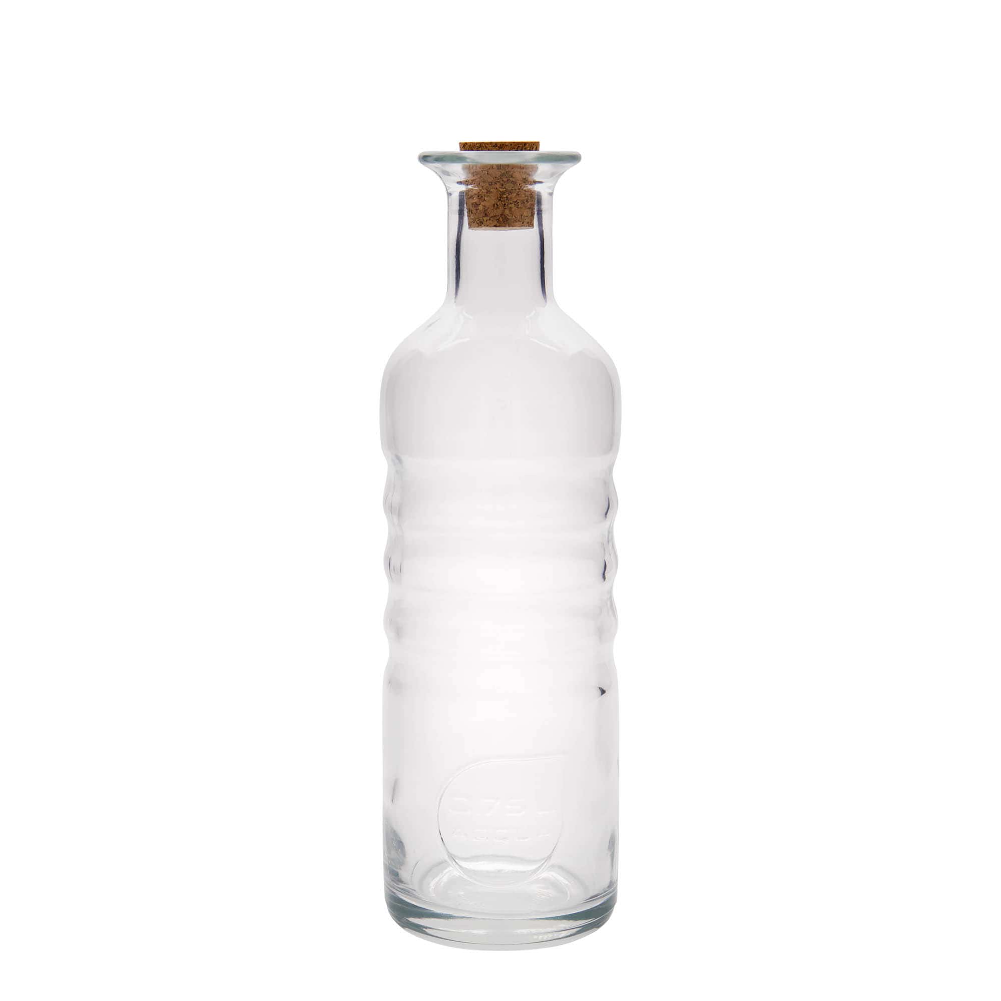 750 ml lasipullo 'Optima Acqua', suuaukko: korkki