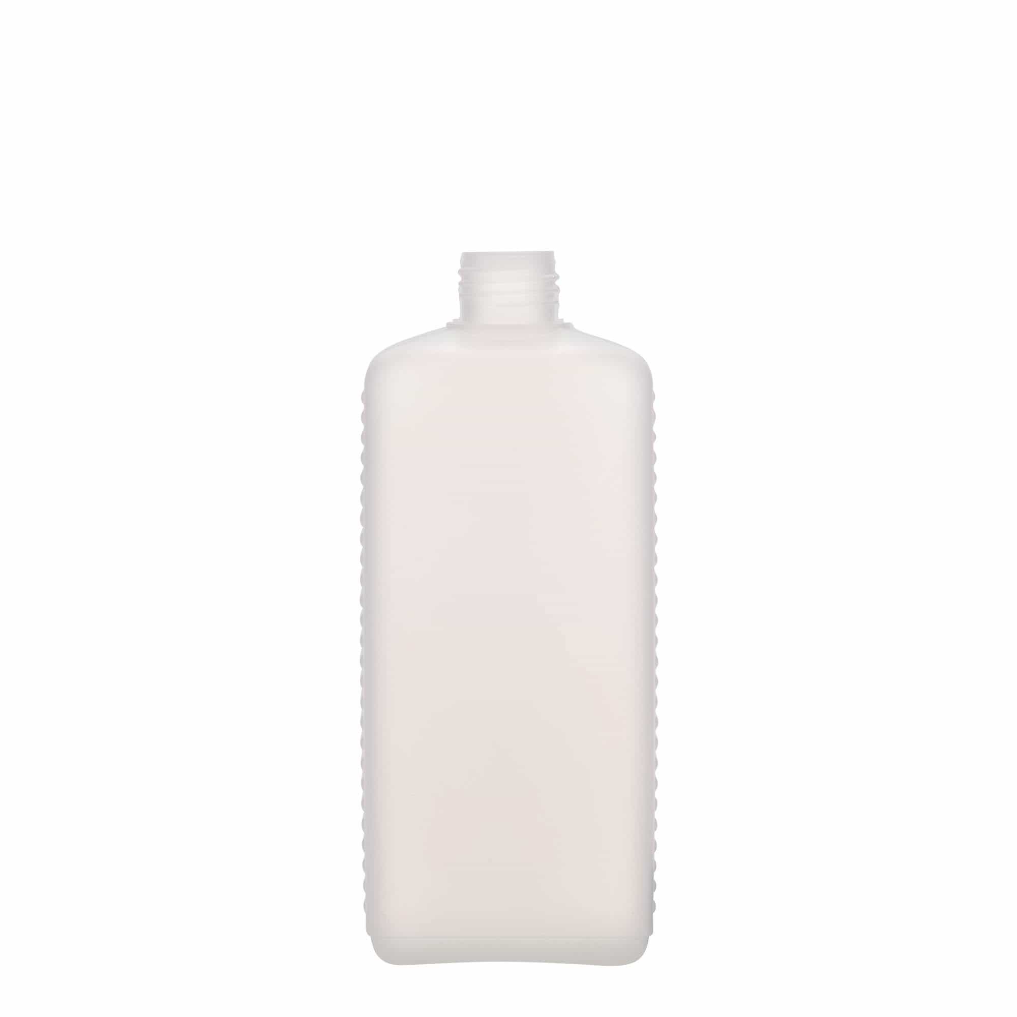 500 ml kanisteripullo, nelikulm., HDPE-muovi, natur, suu: DIN 25 EPE 500 ml kanisteripullo, nelikulm., HDPE-muovi, natur, suu: DIN 25 EPE