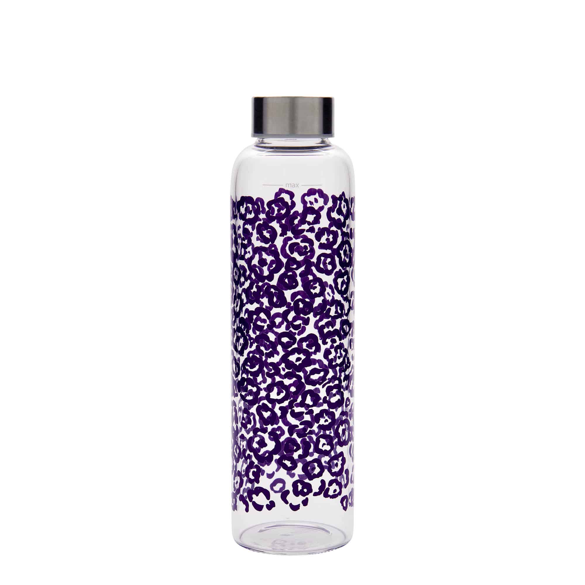 500 ml juomapullo 'Perseus - Violetti kukka', suuaukko: ruuvikorkki