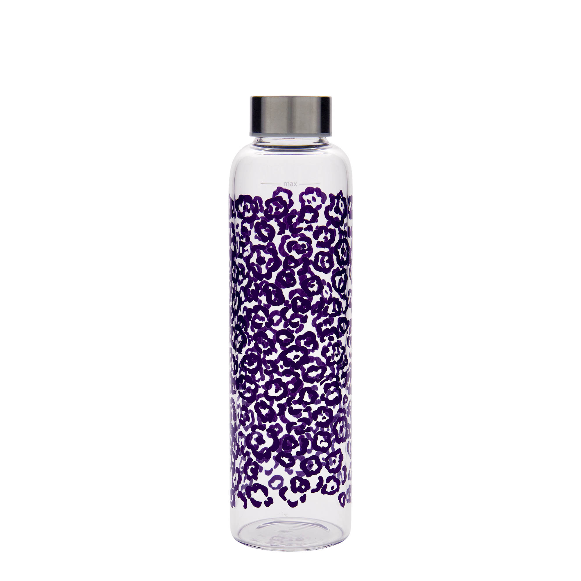 500 ml juomapullo 'Perseus - Violetti kukka', suuaukko: ruuvikorkki 500 ml juomapullo 'Perseus - Violetti kukka', suuaukko: ruuvikorkki