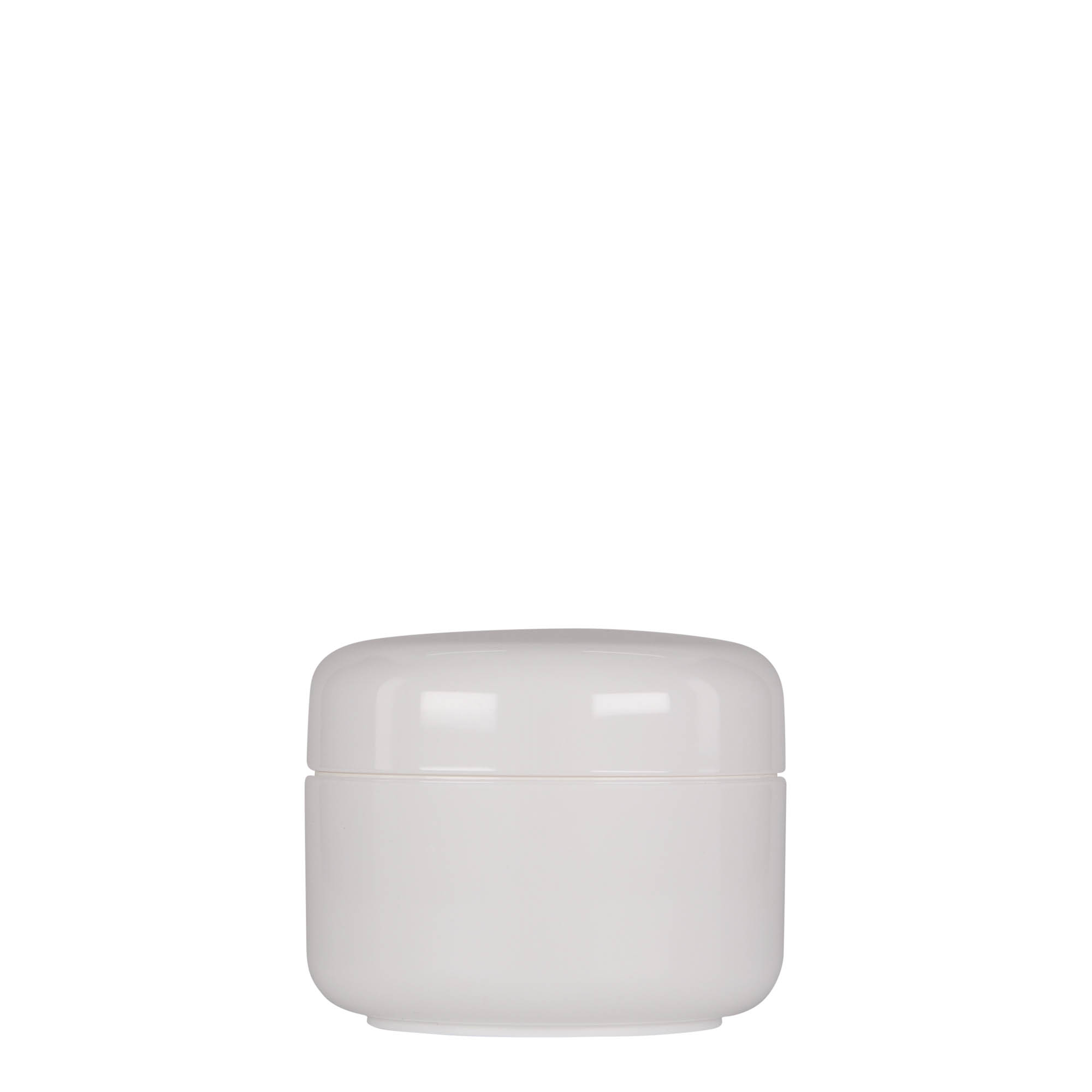 150 ml muovirasia 'Bianca', PP, valk., suu: Kierrekorkki