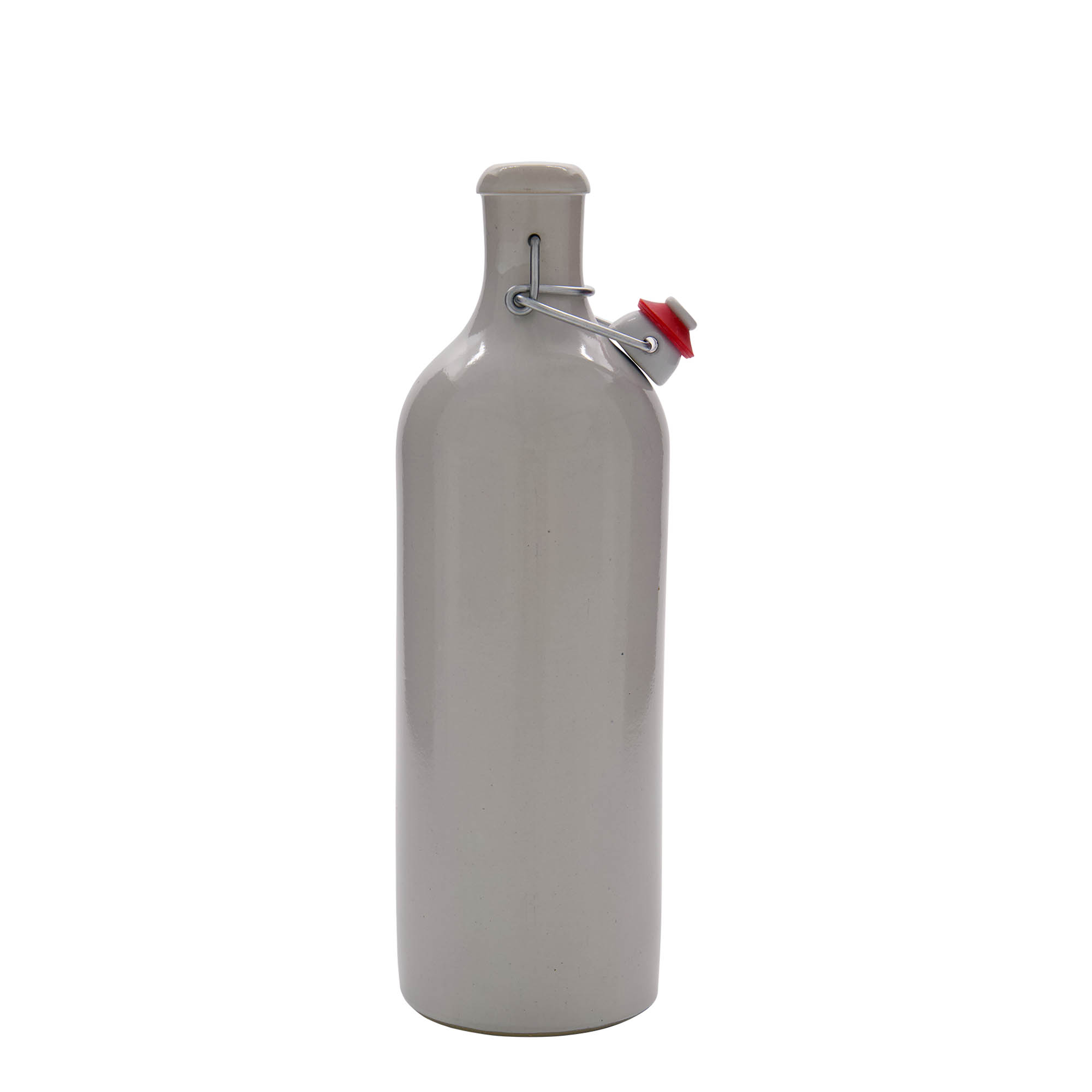 750 ml saviruukku, kivitavara, valkoinen, suuaukko: lukko kansi