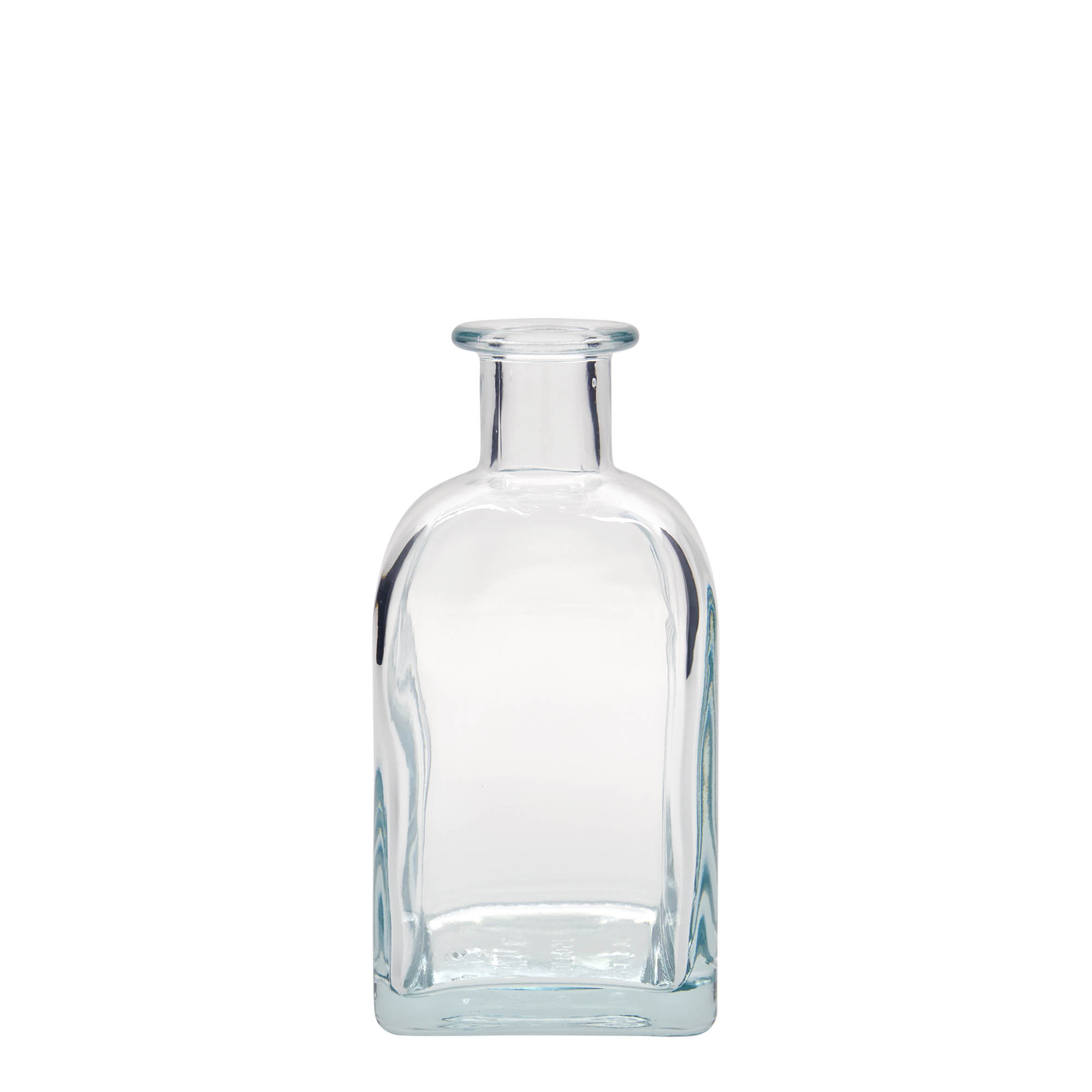 350 ml lasipullo Apotheker Carré, neliö, suuaukko: korkki